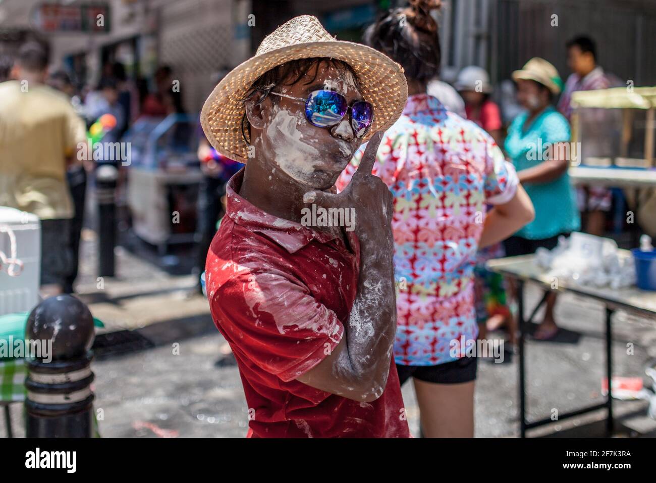 BANGKOK, THAÏLANDE - 13 avril 2013 : Songkran à Bangkok, Thaïlande, le 13 avril 2013. Banque D'Images