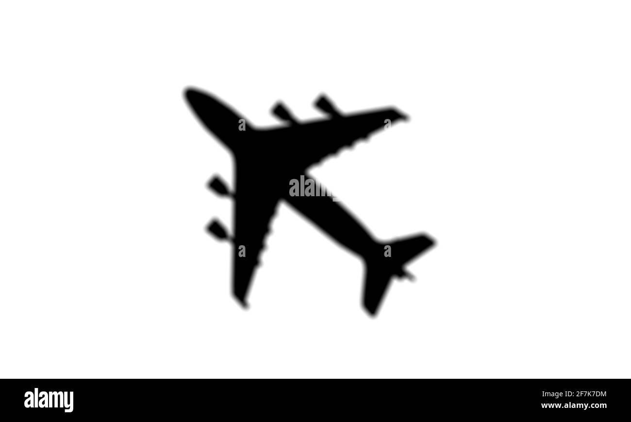 Ombre de l'avion sur un fond blanc. Ombre de l'avion isolée. Photo de haute qualité Banque D'Images