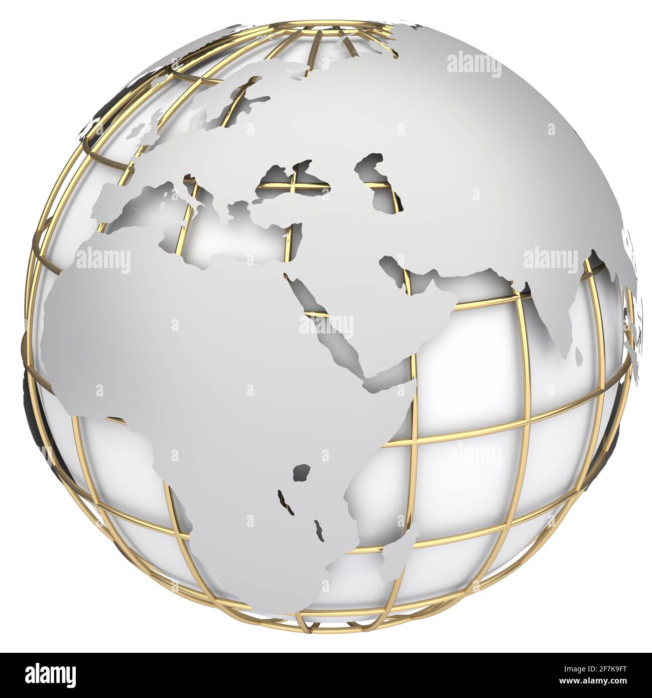 Carte du monde de la Terre. L'Afrique et l'Europe sur une planète Banque D'Images