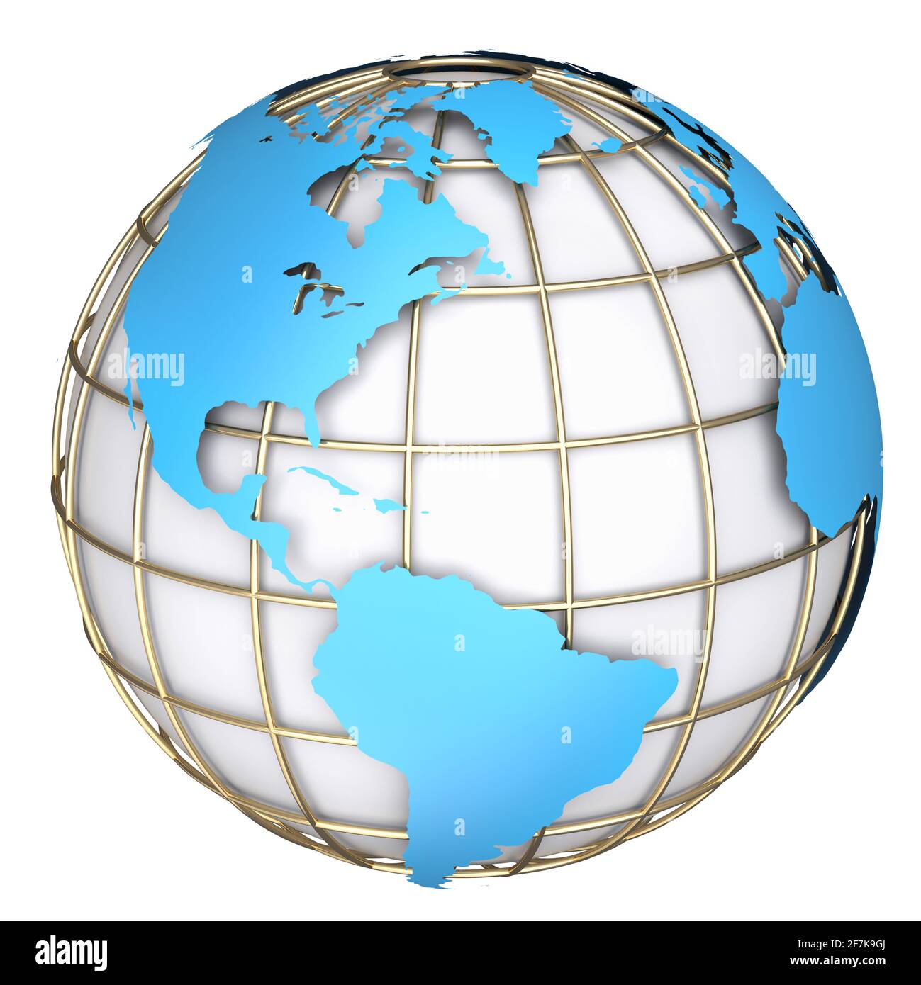 Carte du monde de la Terre. Amérique du Nord et du Sud sur une planète.  illustration 3d Photo Stock - Alamy