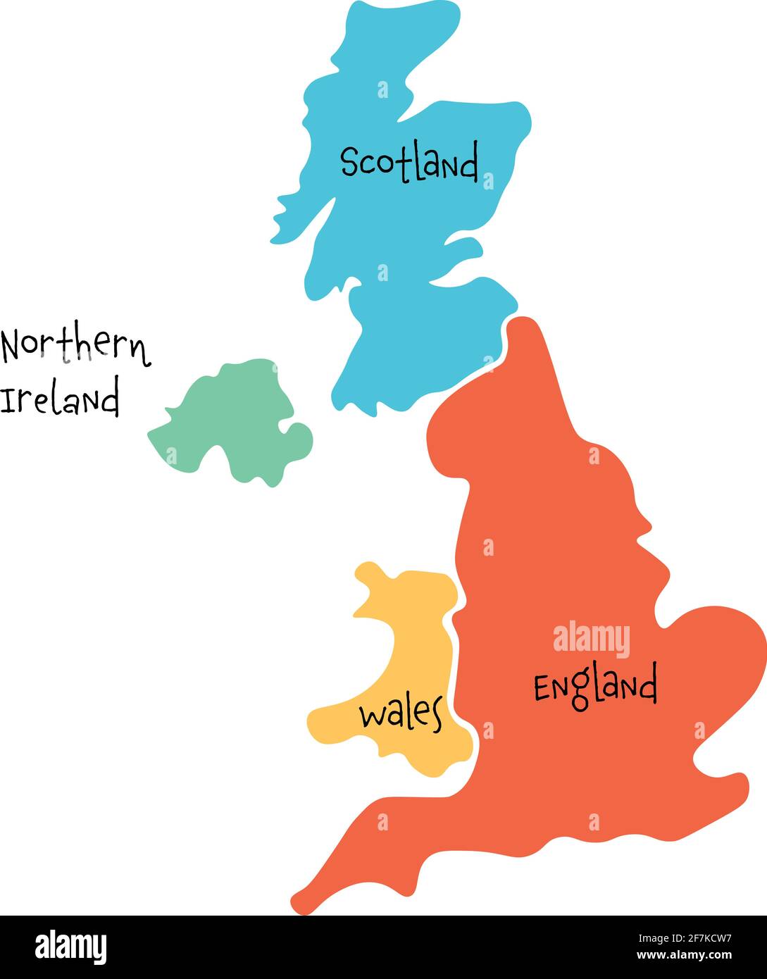Royaume-Uni, alias Royaume-Uni, de Grande-Bretagne et d'Irlande du Nord carte vierge dessinée à la main. Divisé en quatre pays : l'Angleterre, le pays de Galles, l'Écosse et le ni Illustration de Vecteur Royaume-Uni, alias Royaume-Uni, de Grande-Bretagne et d'Irlande du Nord carte vierge dessinée à la main. Divisé en quatre pays : l'Angleterre, le pays de Galles, l'Écosse et le ni Illustration de Vecteur
