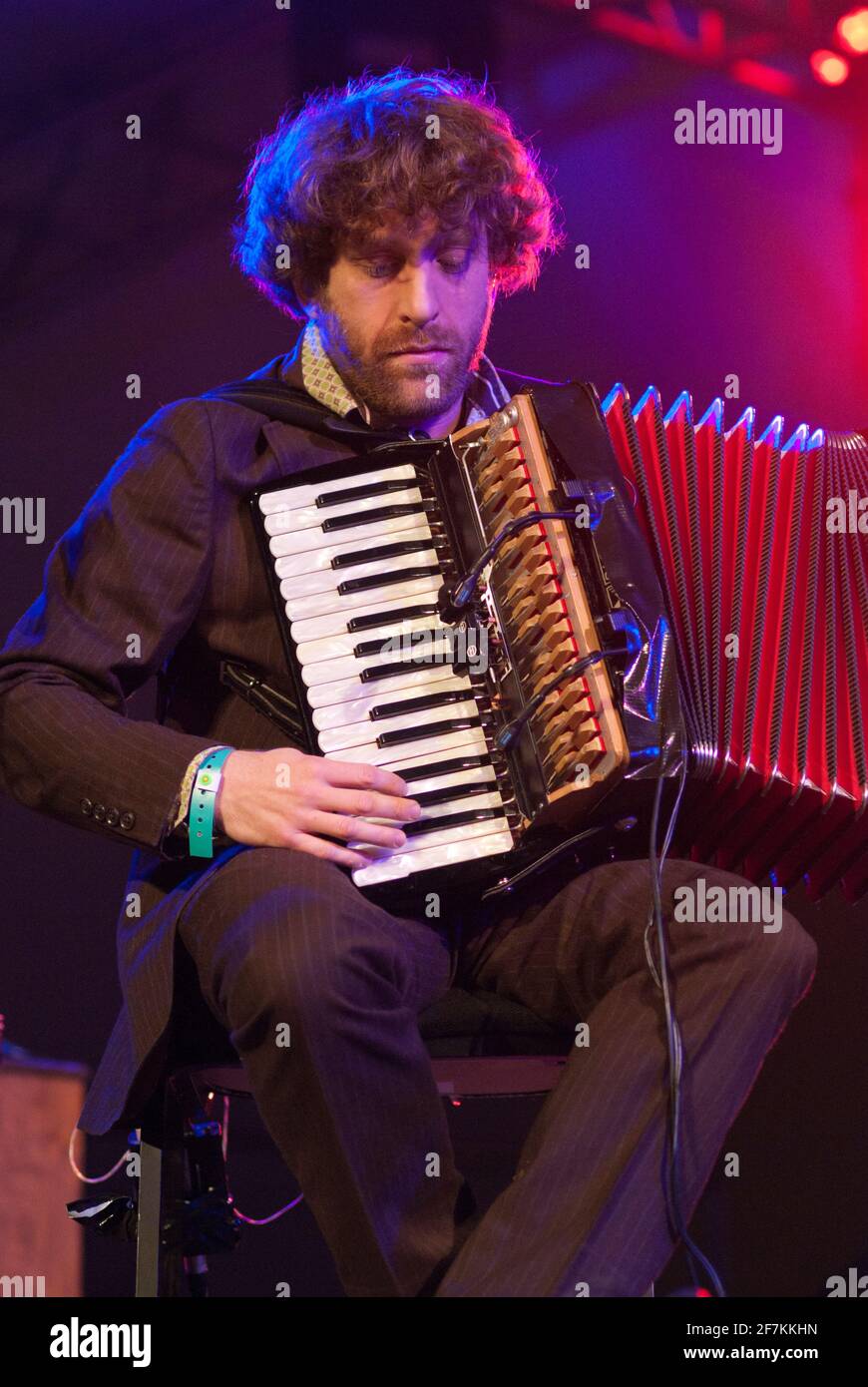 Martin Green, de Lau, qui se produit au festival Womad, au Royaume-Uni, le 30 juillet 2011. Banque D'Images