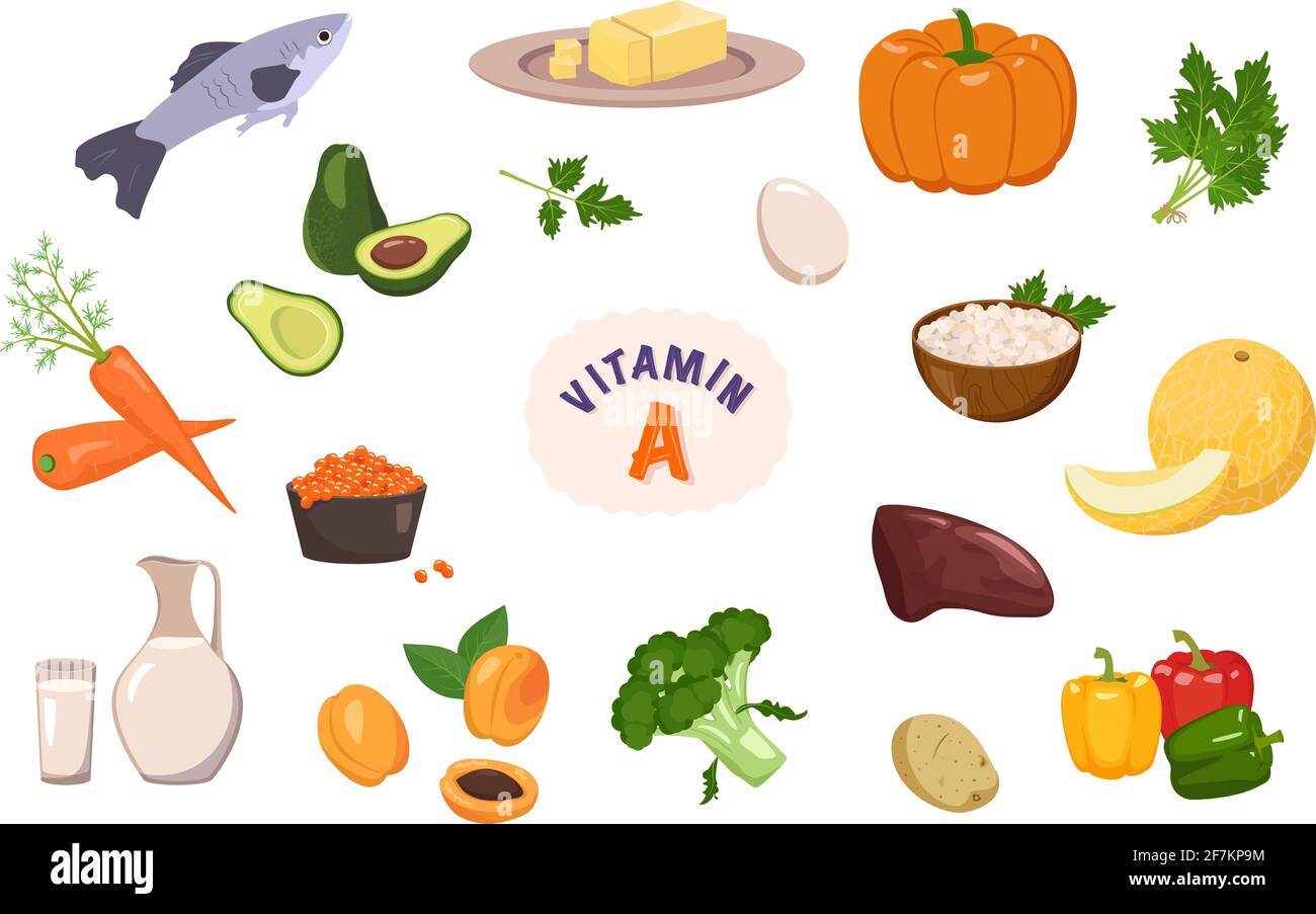 Source de vitamine A Illustration de Vecteur