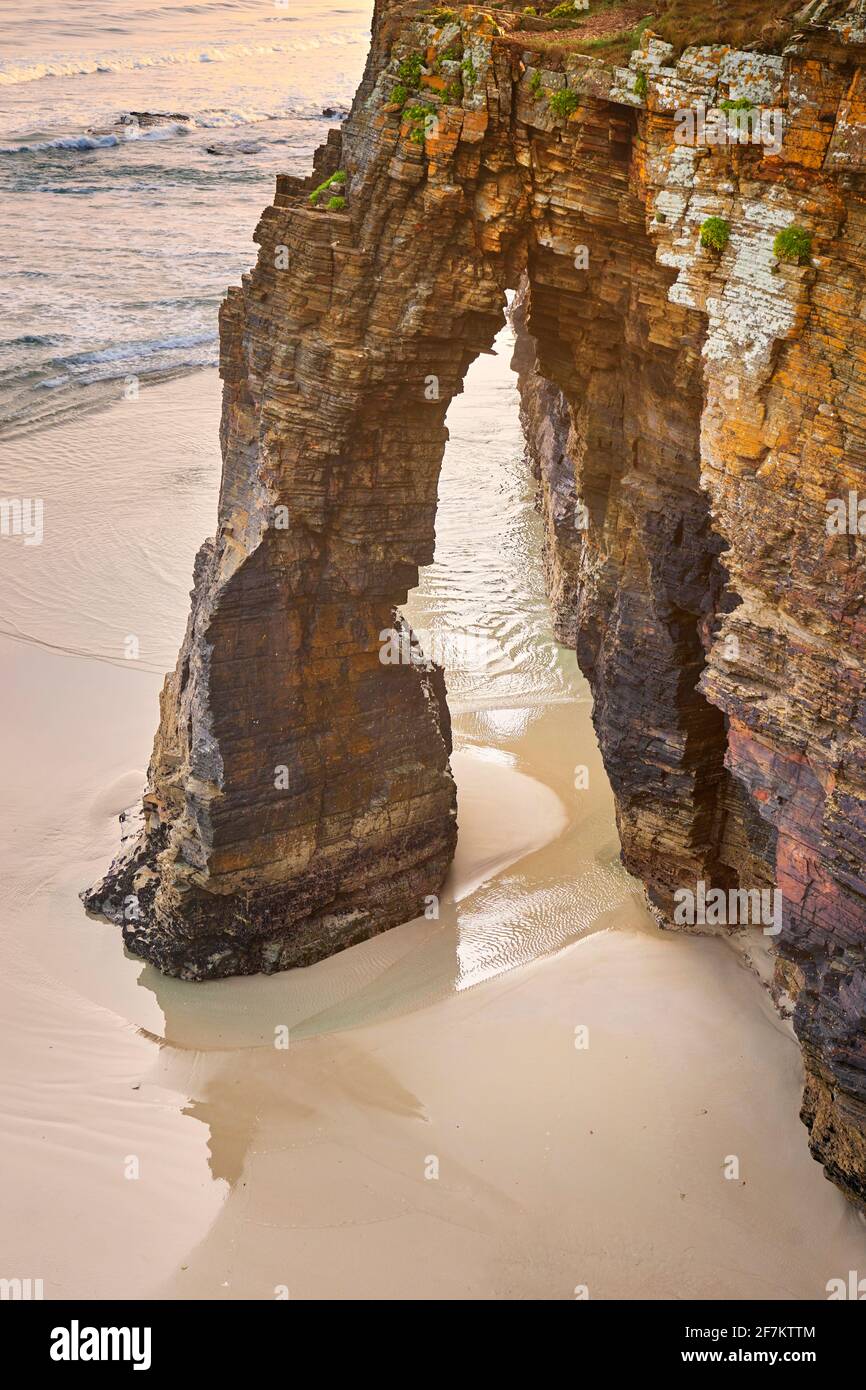 Les cathédrales, plage Praia comme Catedrais, Ribadeo, Espagne Banque D'Images