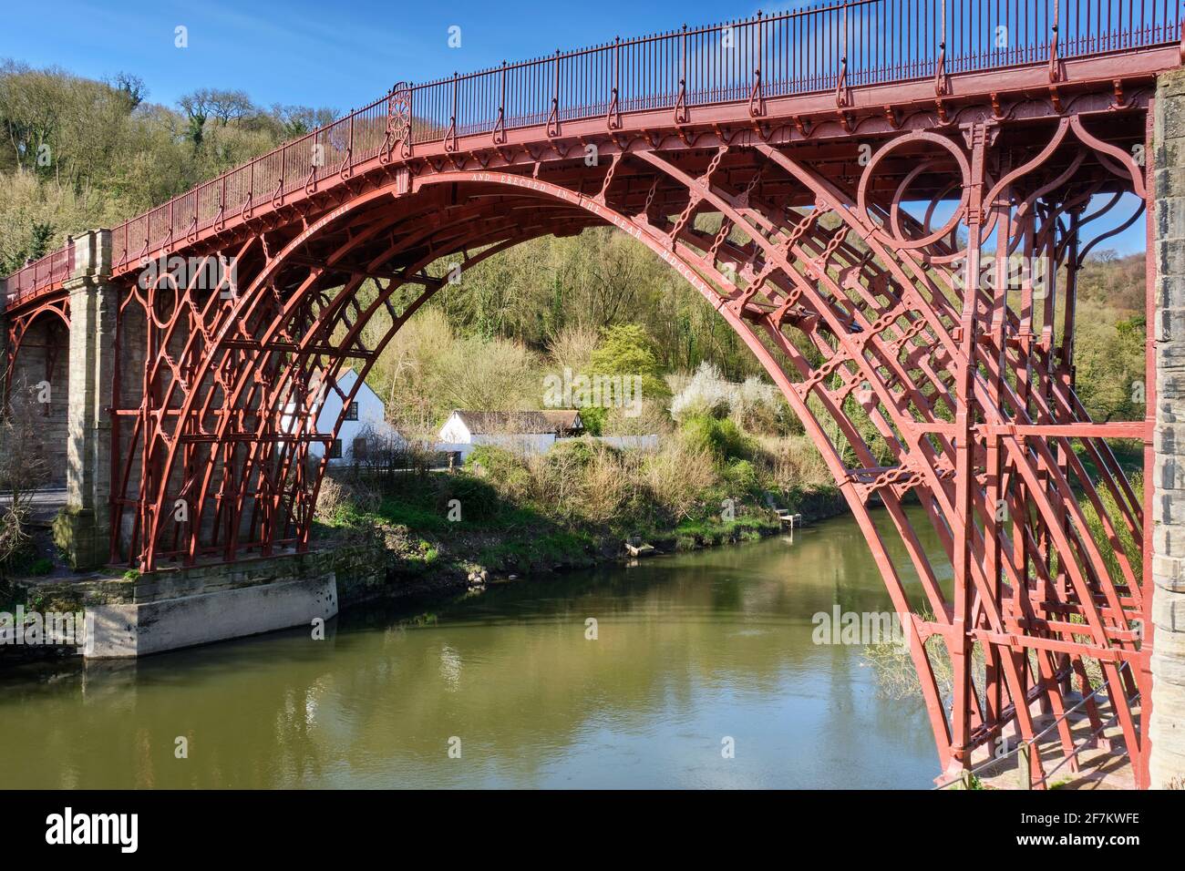 Le pont métallique à Ironbridge, Shropshire Banque D'Images