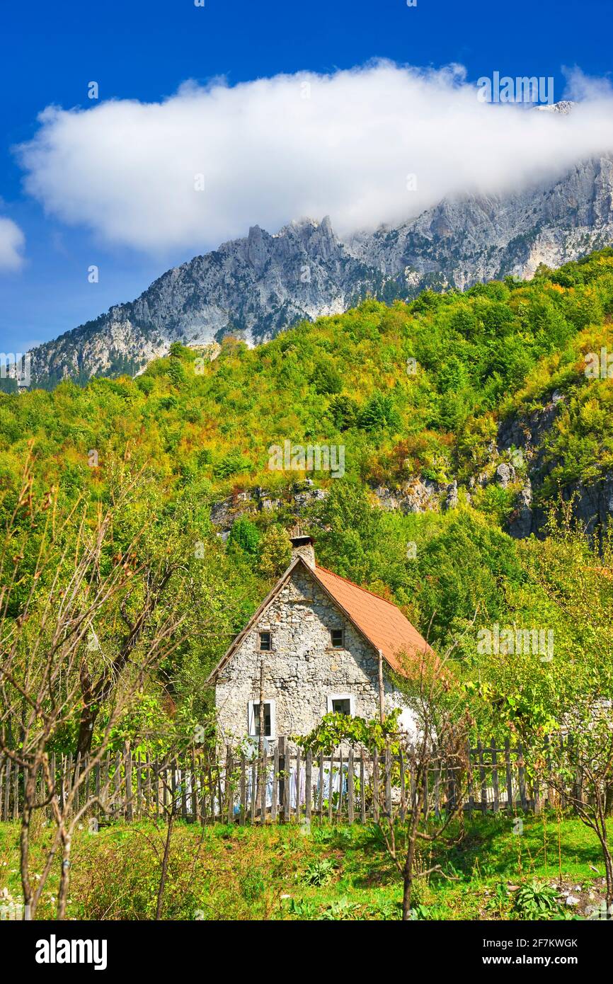 Le Parc National de Theth, Shkodër, Albanie Banque D'Images