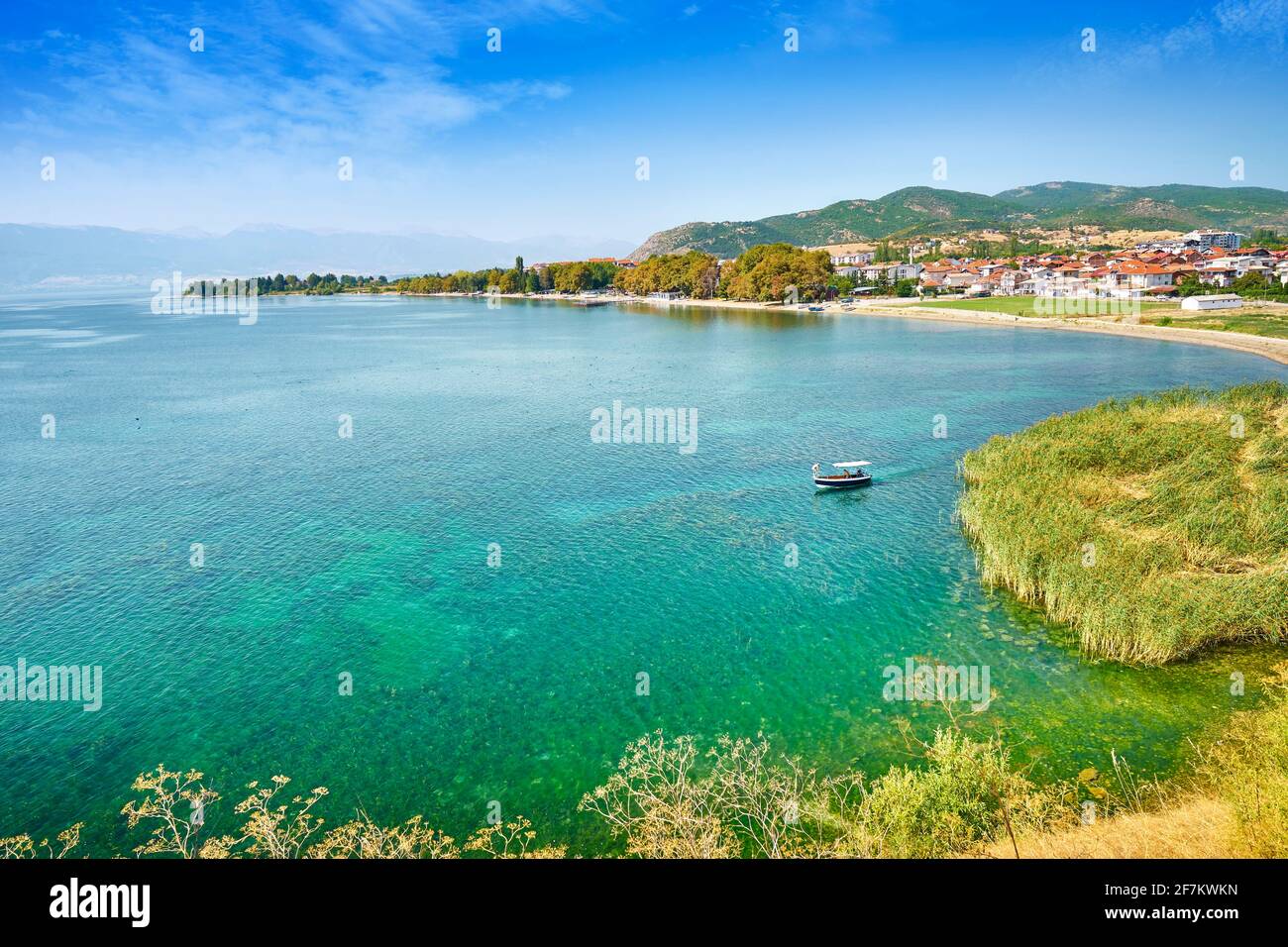Lac d'Ohrid, Macédoine, Balkans Banque D'Images