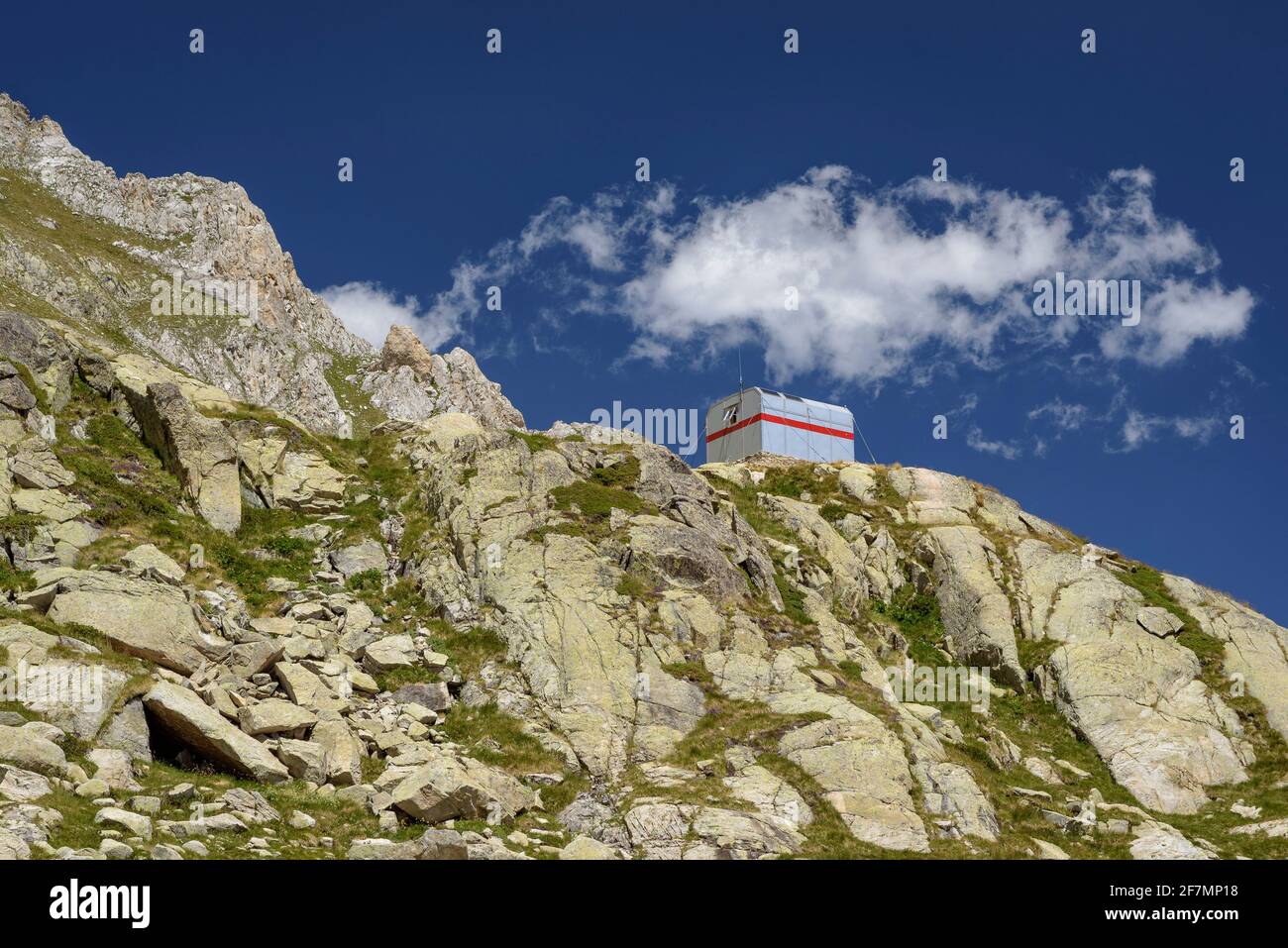 Refuge de Molières (Vallée d'Aran, Catalogne, Espagne, Pyrénées) ESP: Refugio libre de Molières (Valle de Arán, Cataluña, España, Pirineos) Banque D'Images