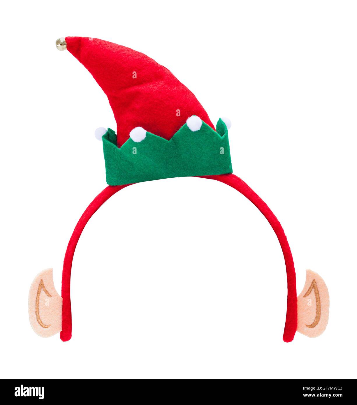 Bonnet elf bandeau de Noël Costume découpé. Banque D'Images