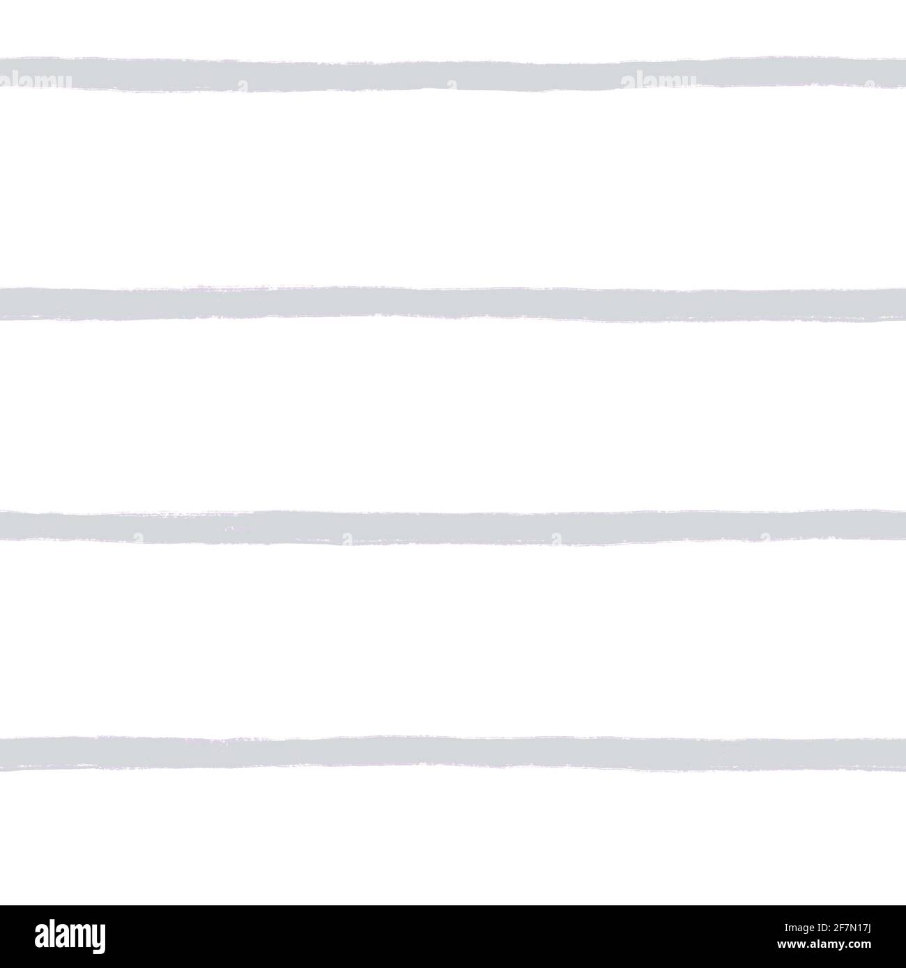 Lignes fines peintes en gris sur fond blanc sans couture. Bandes horizontales lignes ondulées du contour de la brosse répétant l'arrière-plan. Toile de fond à rayures horizontales Banque D'Images