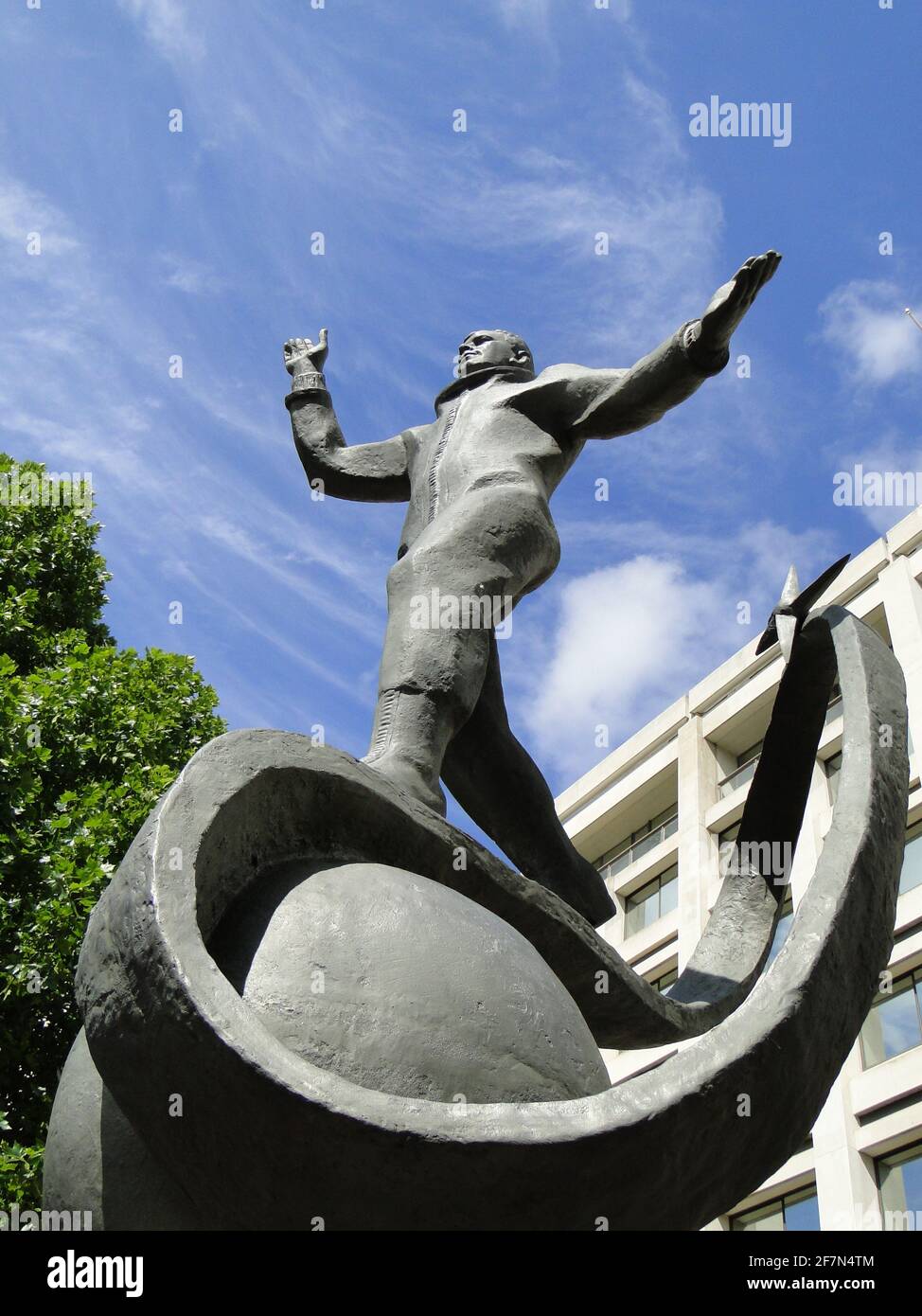 Dévoilement de la statue à Yuri Gagarin - le premier homme dans le cosmos au British Council Building à Londres, Royaume-Uni Banque D'Images