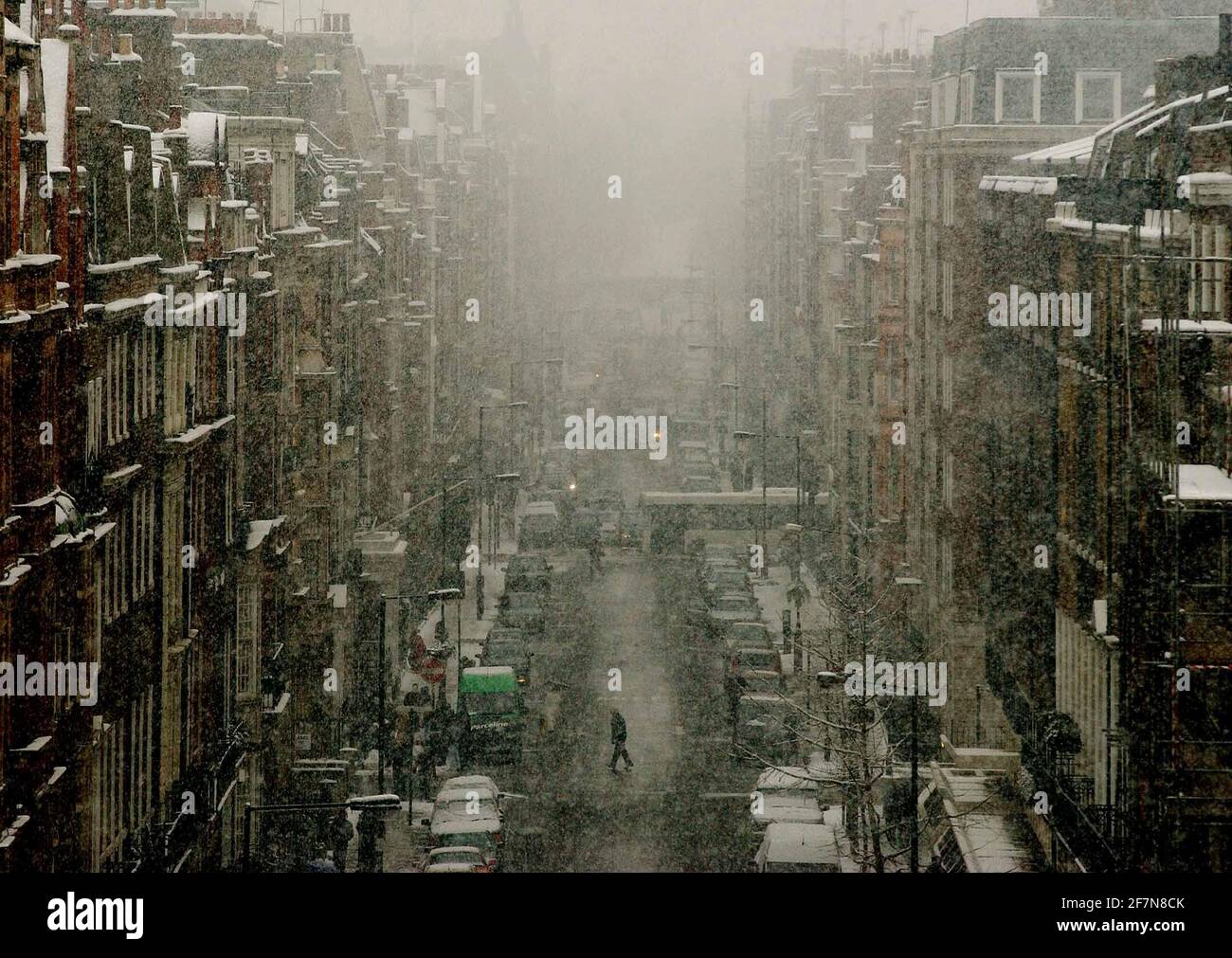 NEIGE EN HARLEY ST.8/1/02 PILSTON Banque D'Images