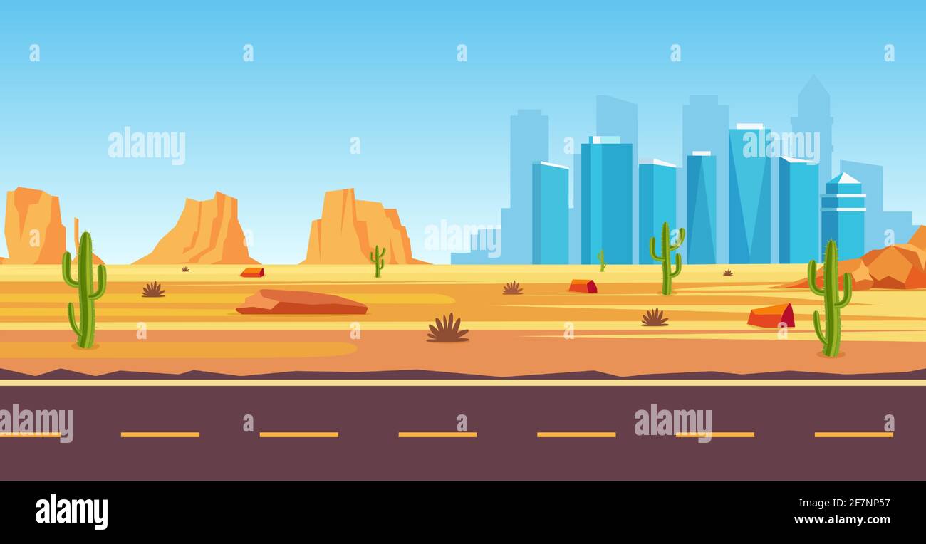 illustration paysage désertique Illustration de Vecteur