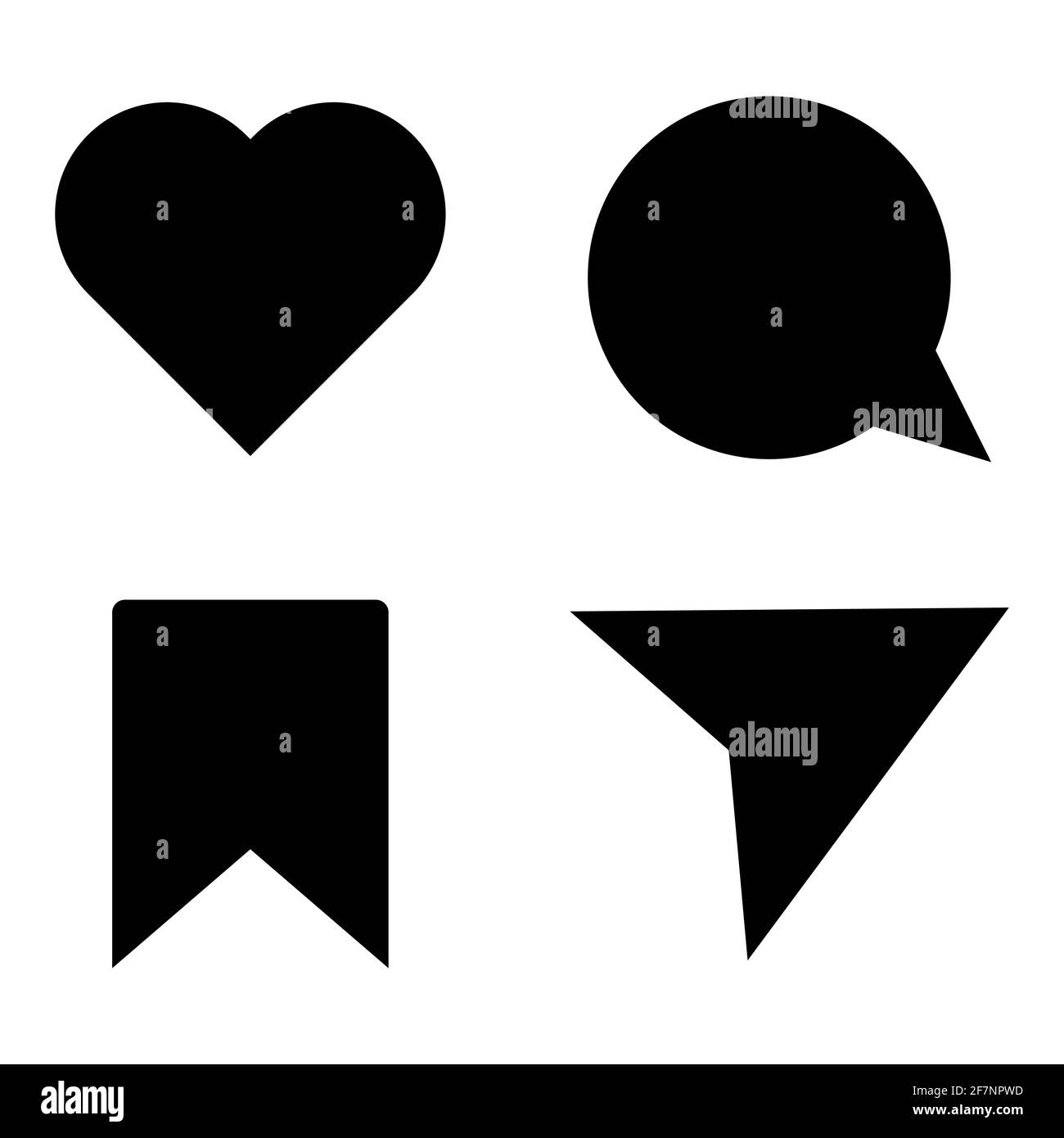 Aimer, commenter, Enregistrer et partager. Ensemble de boutons des médias sociaux. Illustration vectorielle Illustration de Vecteur