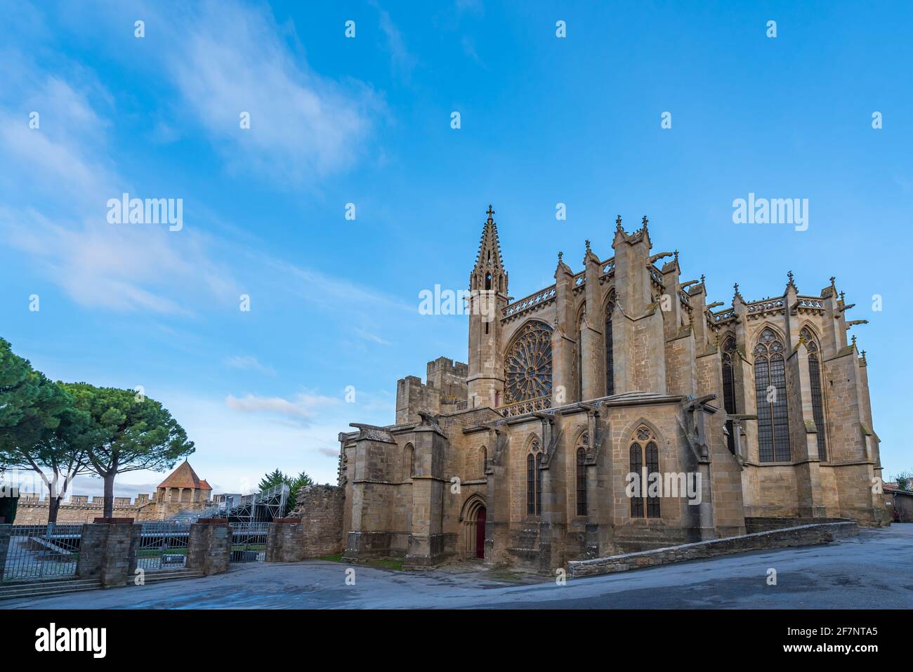 L'église Basilika des Saints Nazarius et Celsus du château historique de carcassonne - cité de carcassonne Banque D'Images