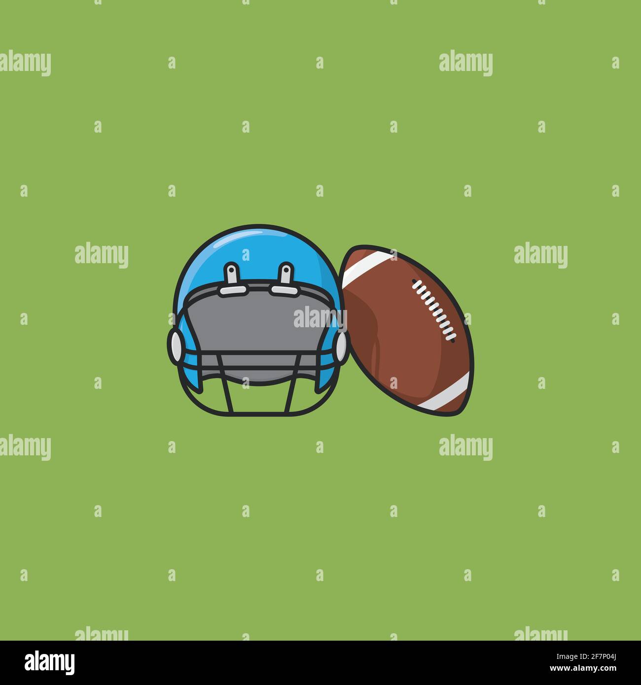 Illustration vectorielle de l'œuf de football et du casque pour la Journée américaine de football Le 5 novembre Illustration de Vecteur