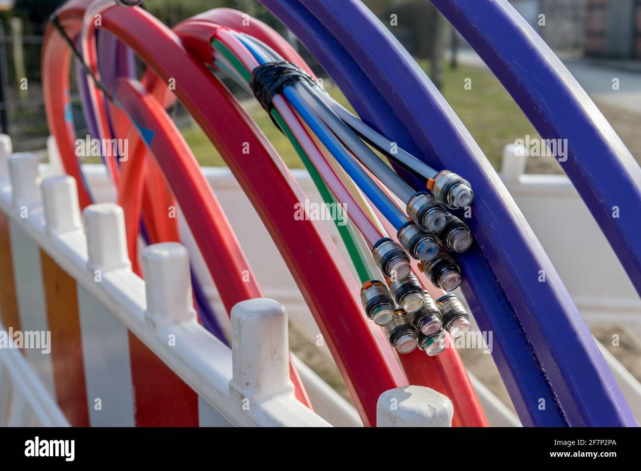 Faisceau de câbles à fibre optique Internet Banque D'Images