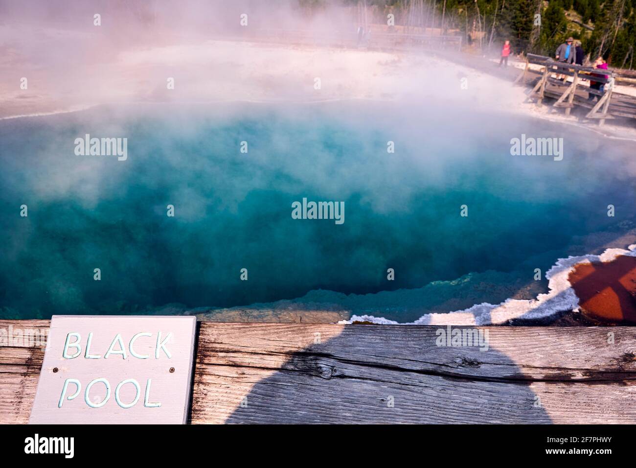 Black Pool dans le parc national de Yellowstone. Wyoming. ÉTATS-UNIS. Banque D'Images