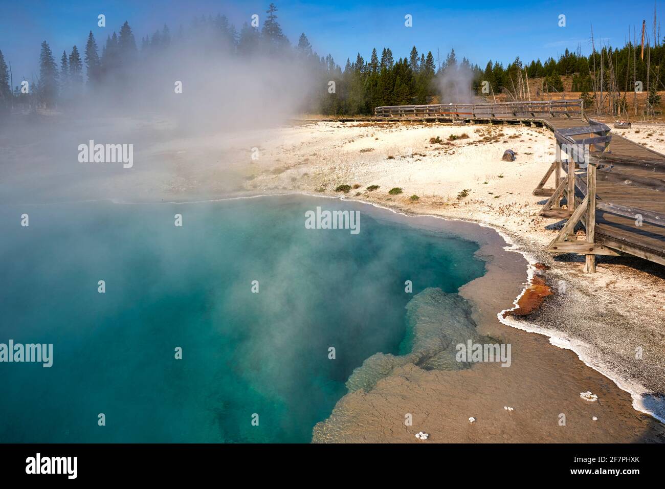 Black Pool dans le parc national de Yellowstone. Wyoming. ÉTATS-UNIS. Banque D'Images