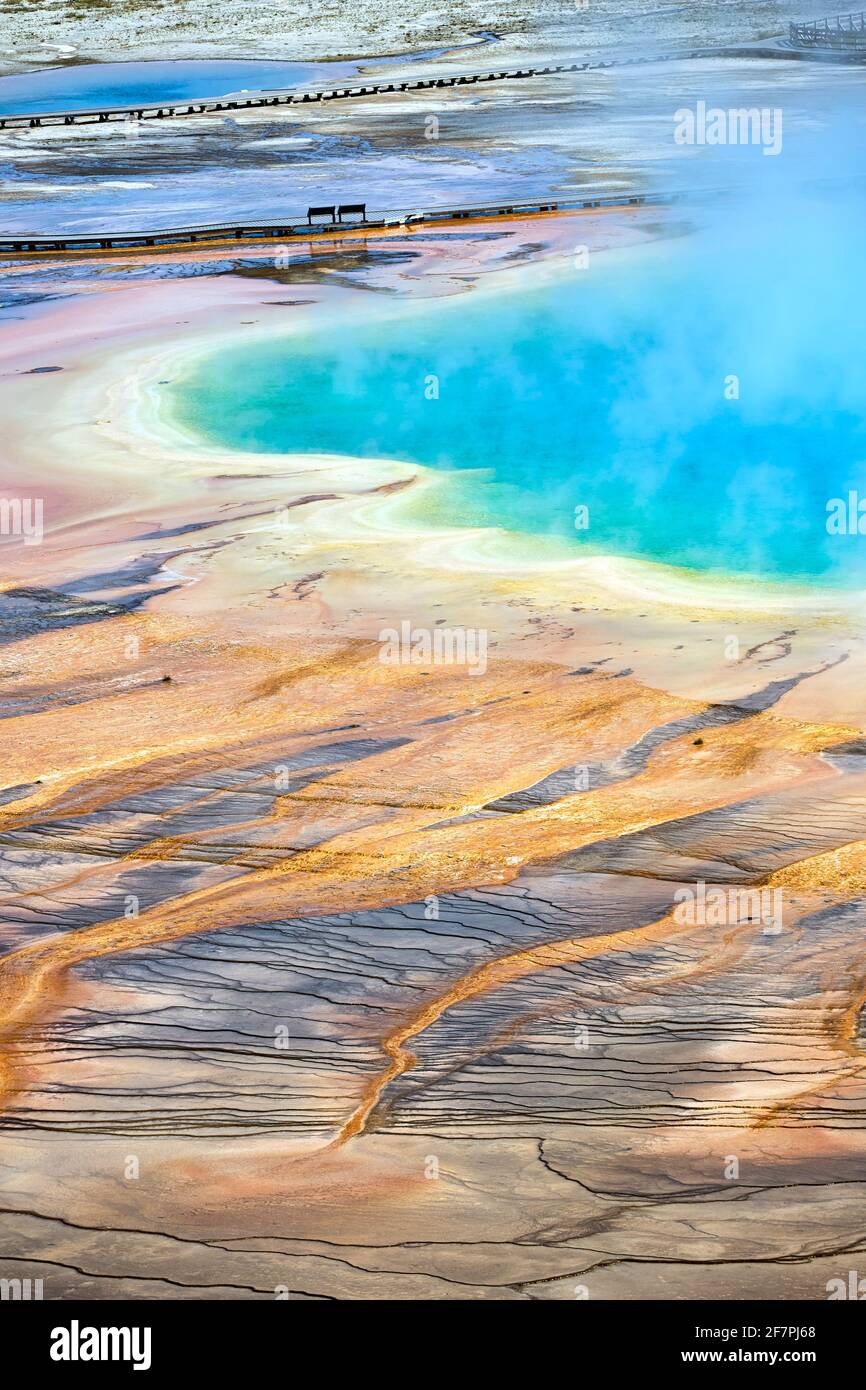 Grand Prismatic Spring dans le parc national de Yellowstone. Wyoming. ÉTATS-UNIS. Banque D'Images