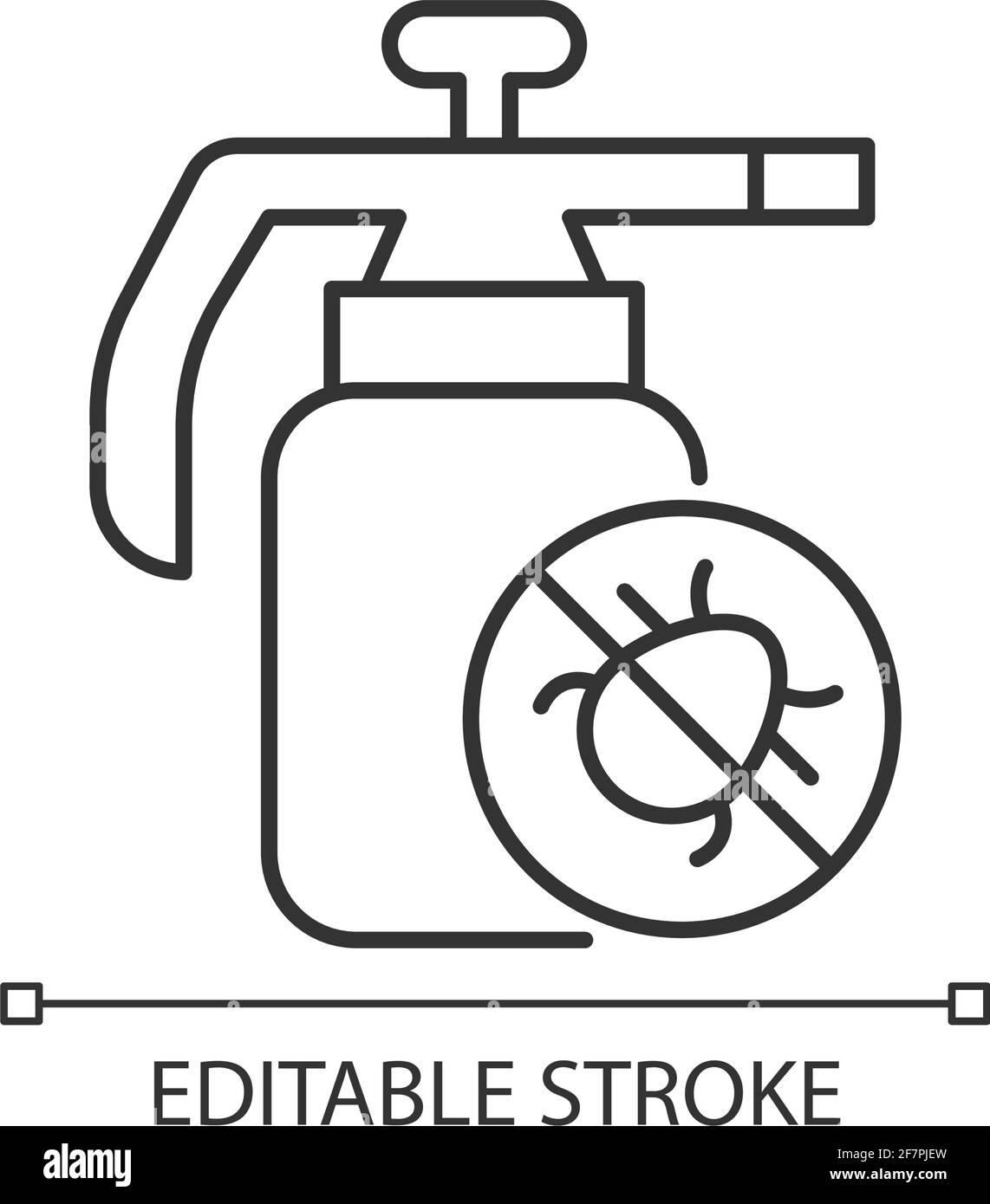 Icône linéaire pesticides Illustration de Vecteur