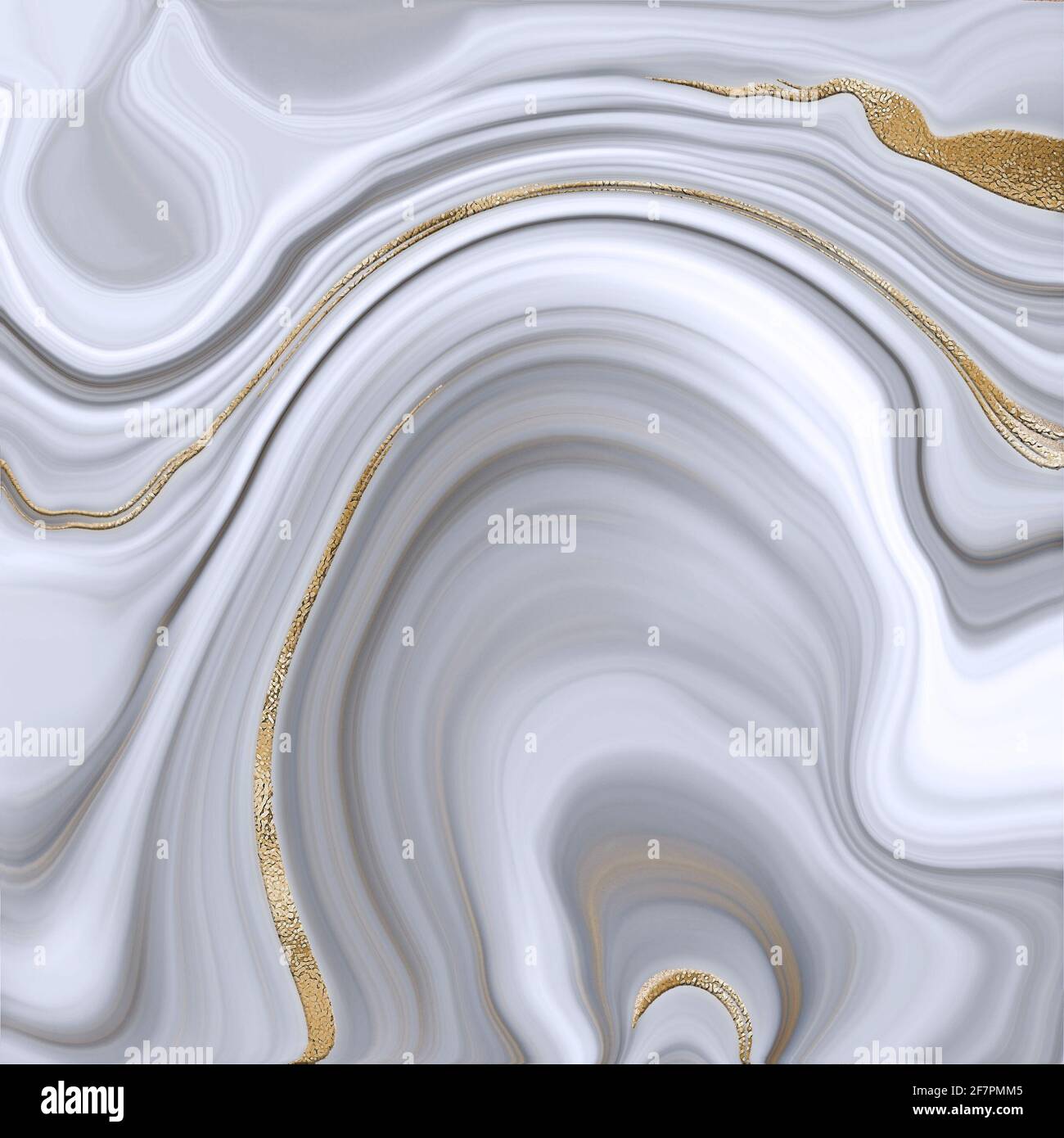 Beau marbre gris abstrait réaliste agate avec des veines dorées. Texture agate de marbrures abstraites et arrière-plan de courbes d'or brillantes. Fluide horizontal m Banque D'Images