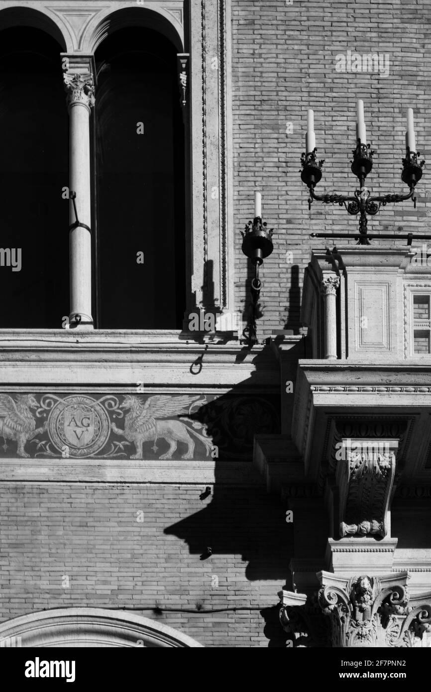 Lampes extérieures du Museo Delle Cere Di Roma . Rome, Italie Banque D'Images