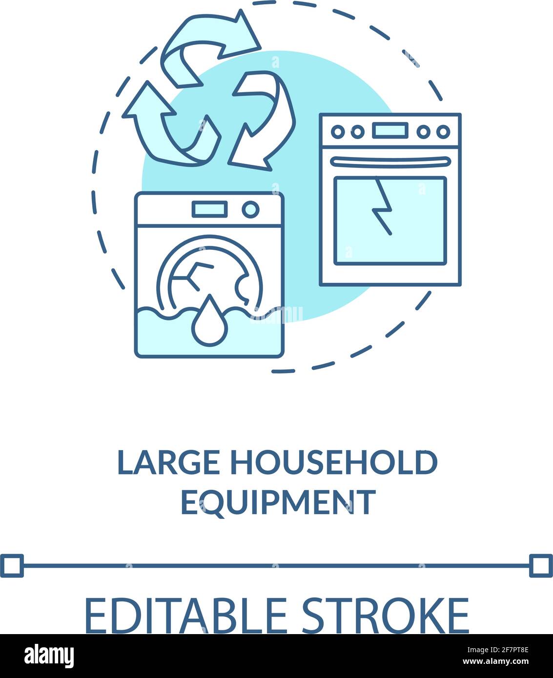 Icône de concept d'équipement ménager de grande taille Illustration de Vecteur