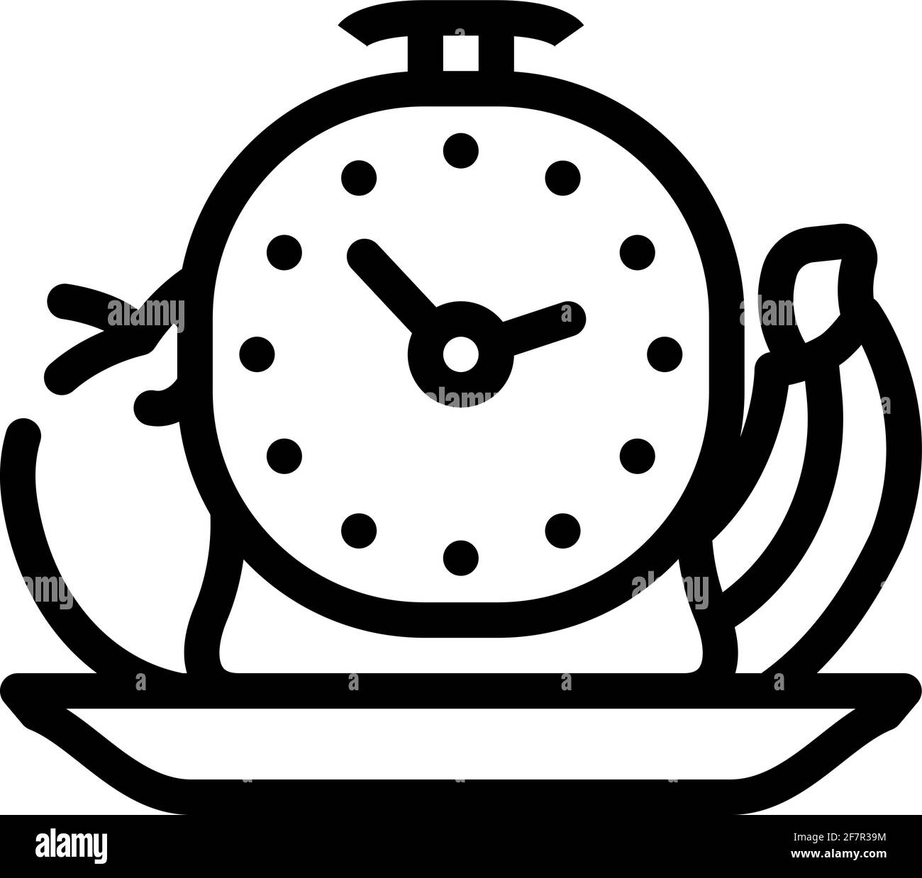 illustration vectorielle de l'icône food by hour line Illustration de Vecteur