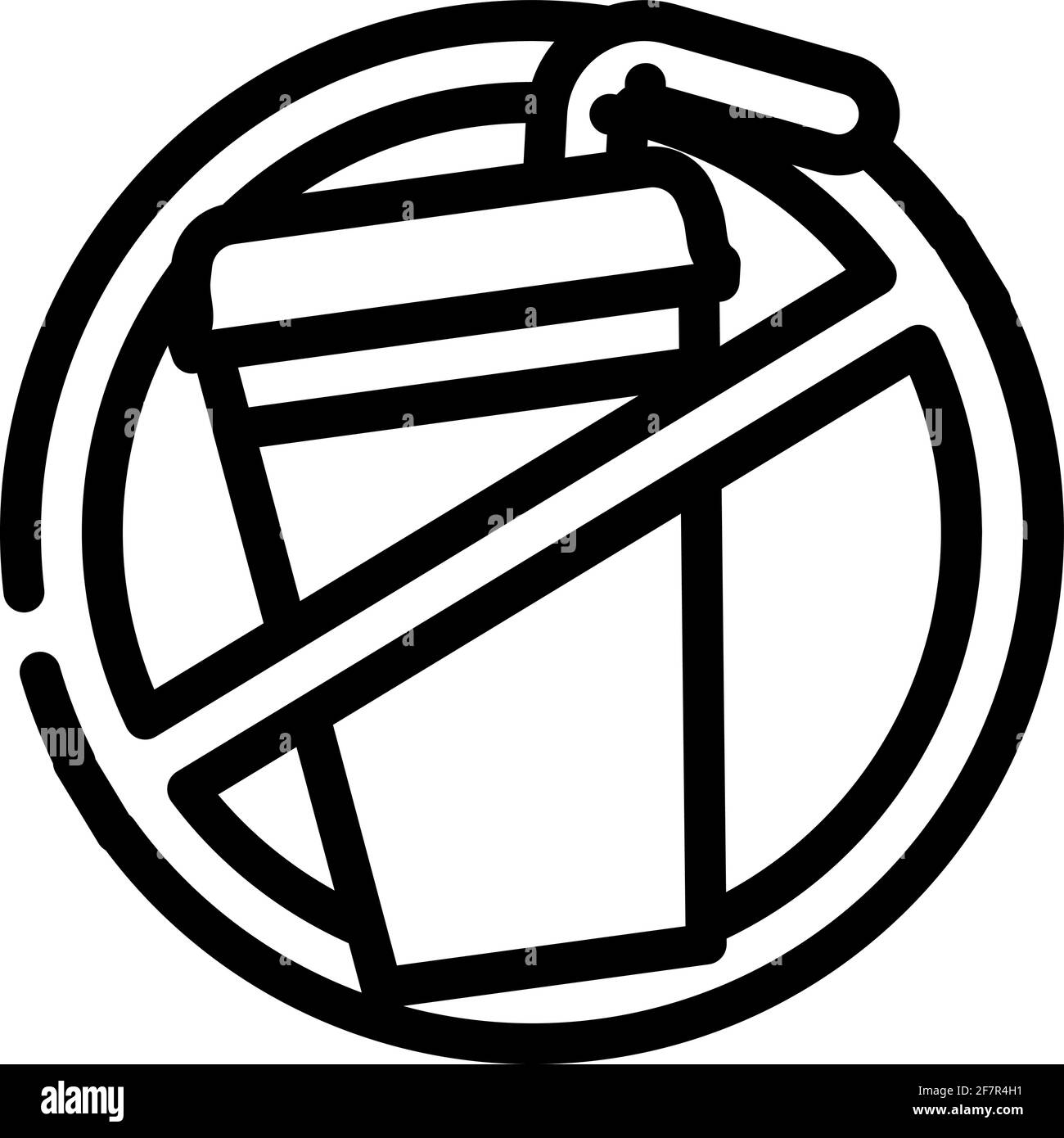 illustration du vecteur d'icône de refus de la ligne de boissons gazeuses Illustration de Vecteur