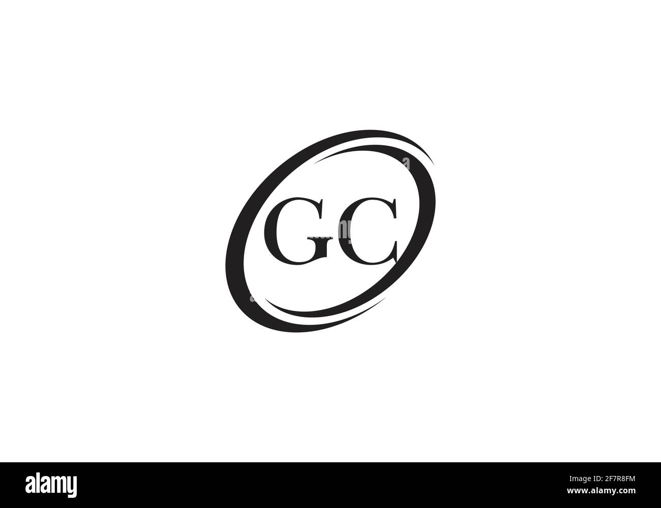Modèle vectoriel de typographie d'entreprise moderne créative de la lettre GC initiale. Vecteur de logo Creative Letter GC Illustration de Vecteur