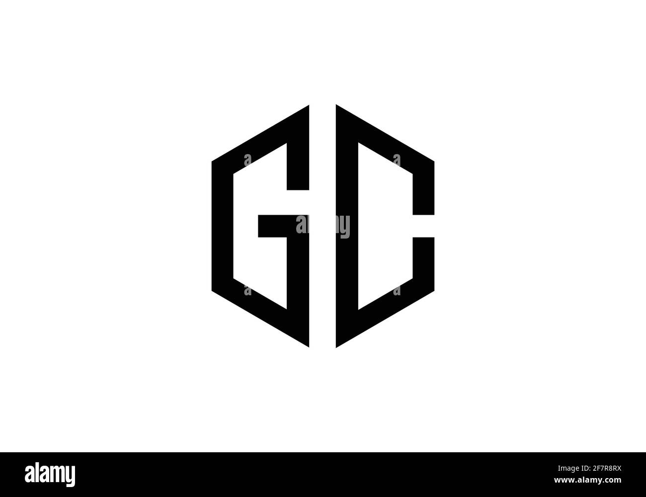 Modèle vectoriel de typographie d'entreprise moderne créative de la lettre GC initiale. Vecteur de logo Creative Letter GC Illustration de Vecteur