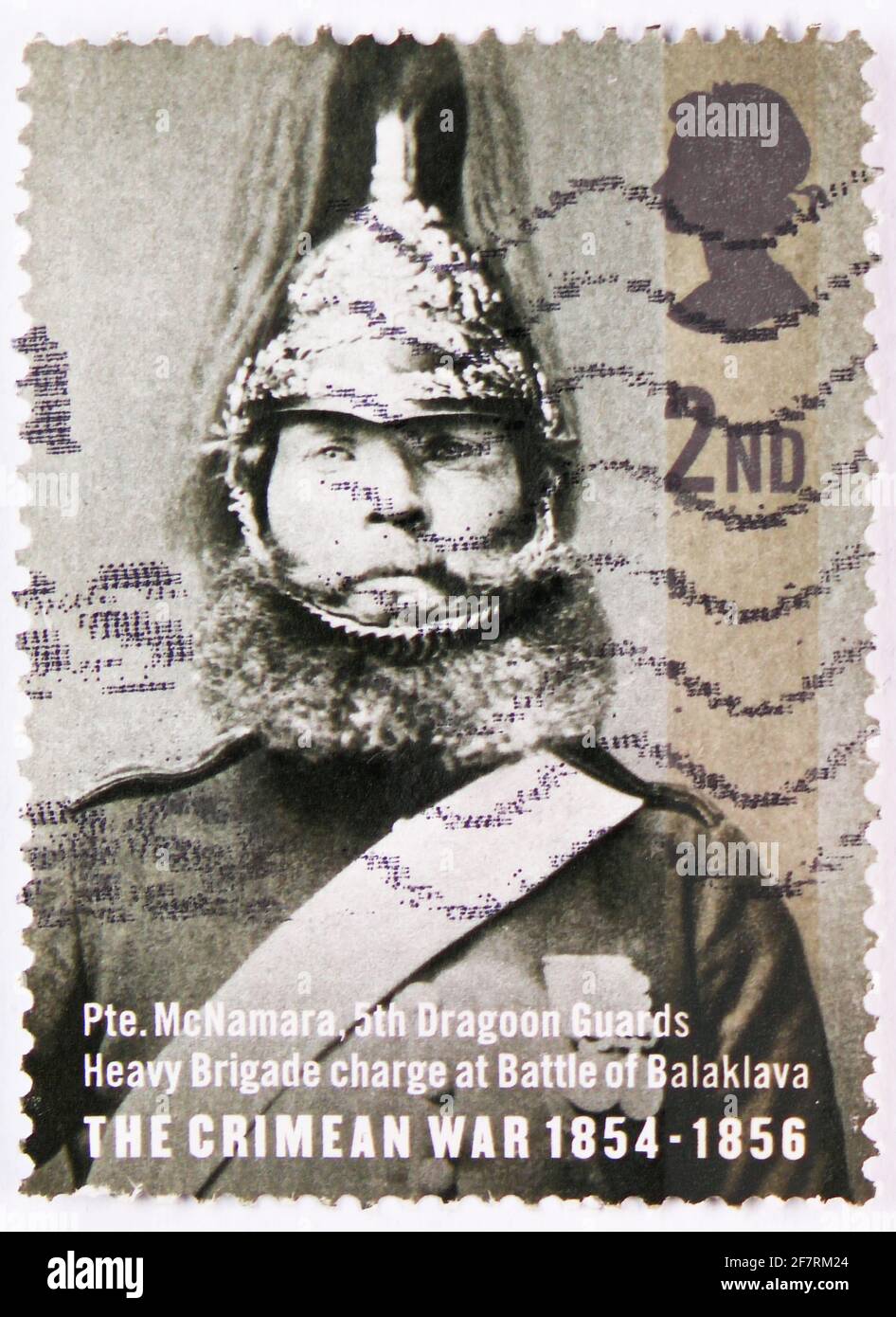 MOSCOU, RUSSIE - 17 JANVIER 2021 : le timbre-poste imprimé au Royaume-Uni montre le Pte McNamara, série de la guerre de Crimée 1854-1856, vers 2004 Banque D'Images