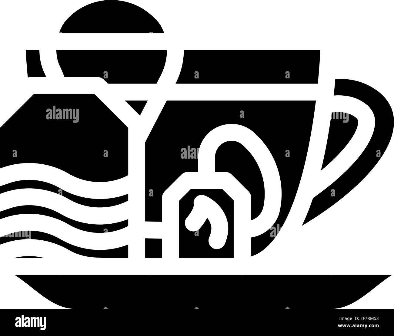 illustration vectorielle d'icône de glyphe de thé brûlant de graisse Illustration de Vecteur