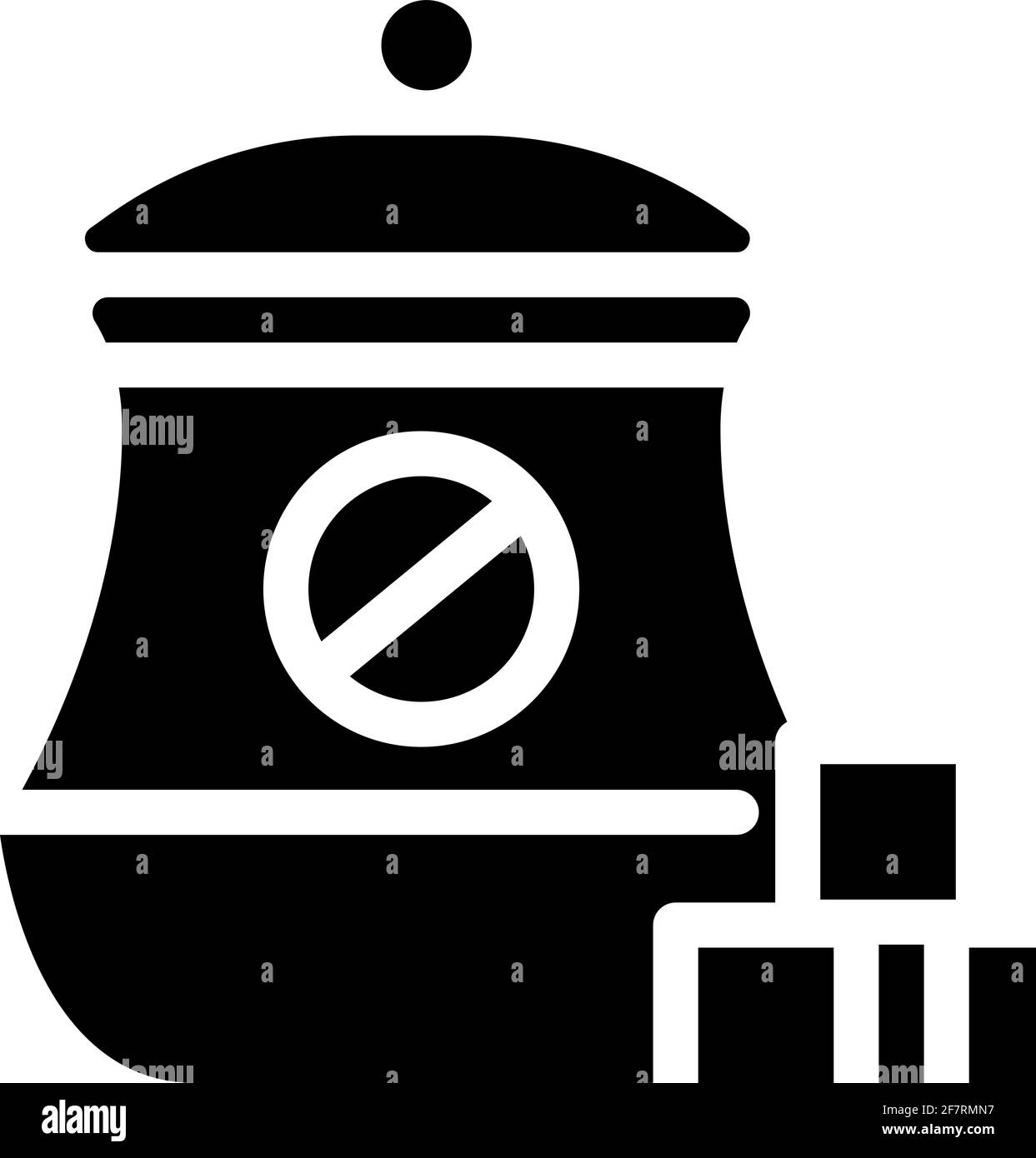 annuler le glyphe icône vecteur illustration noir Illustration de Vecteur