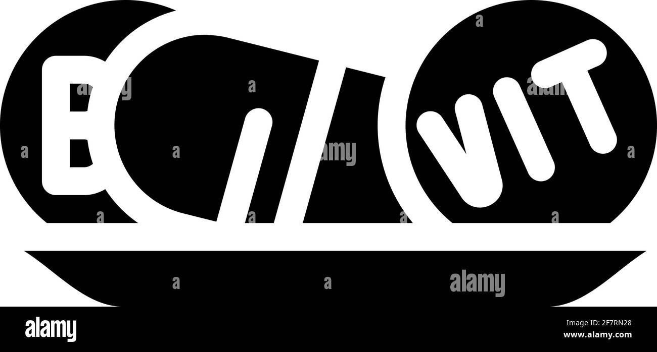 vitamines diet glyphe icône vecteur illustration noir Illustration de Vecteur