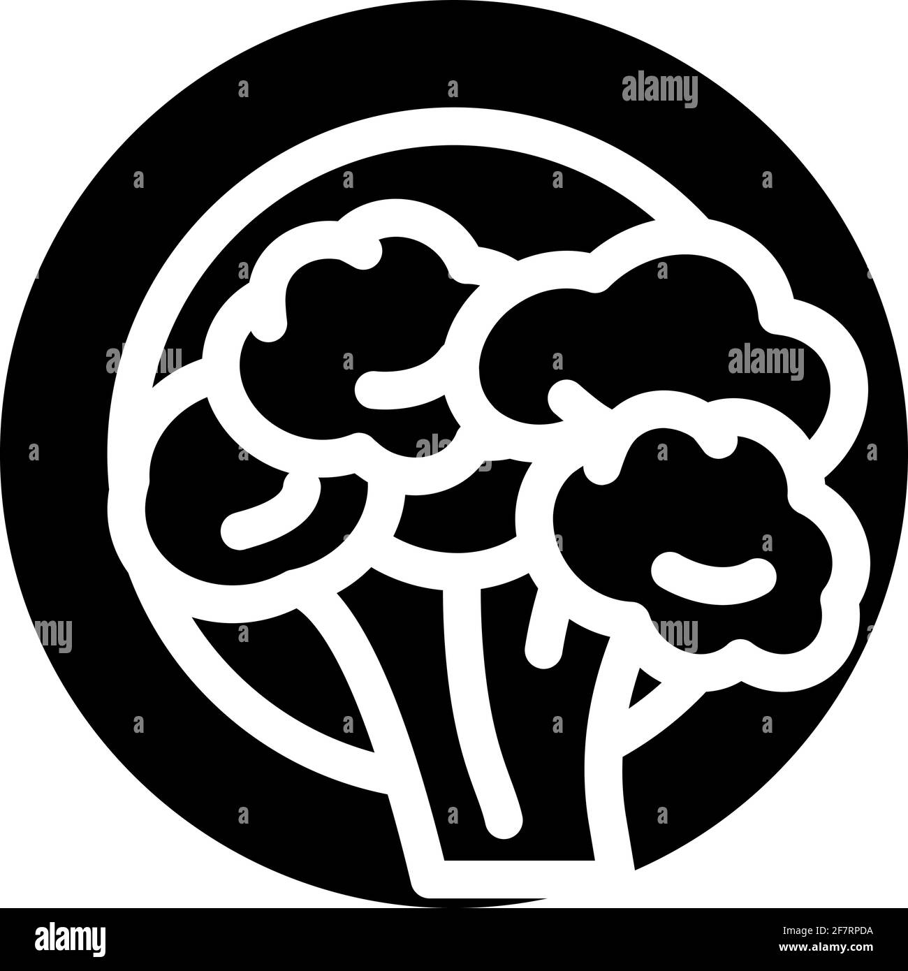 illustration vectorielle de l'icône du glyphe du régime végétarien noire Illustration de Vecteur