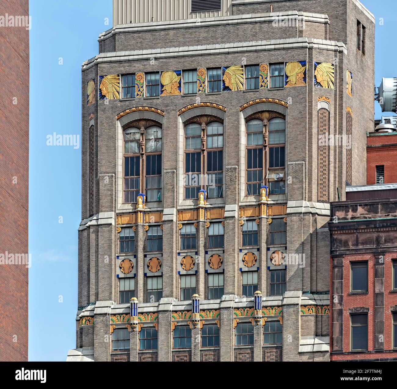 Maison Savings Bank Building, point de repère art déco au 11 North Pearl Street dans le quartier historique du centre-ville d'Albany. Banque D'Images