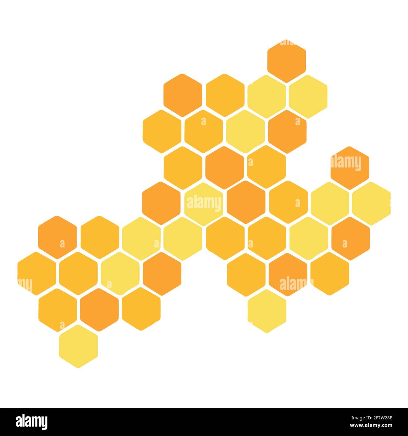 icône nid d'abeille sur fond blanc. design plat. Illustration de Vecteur