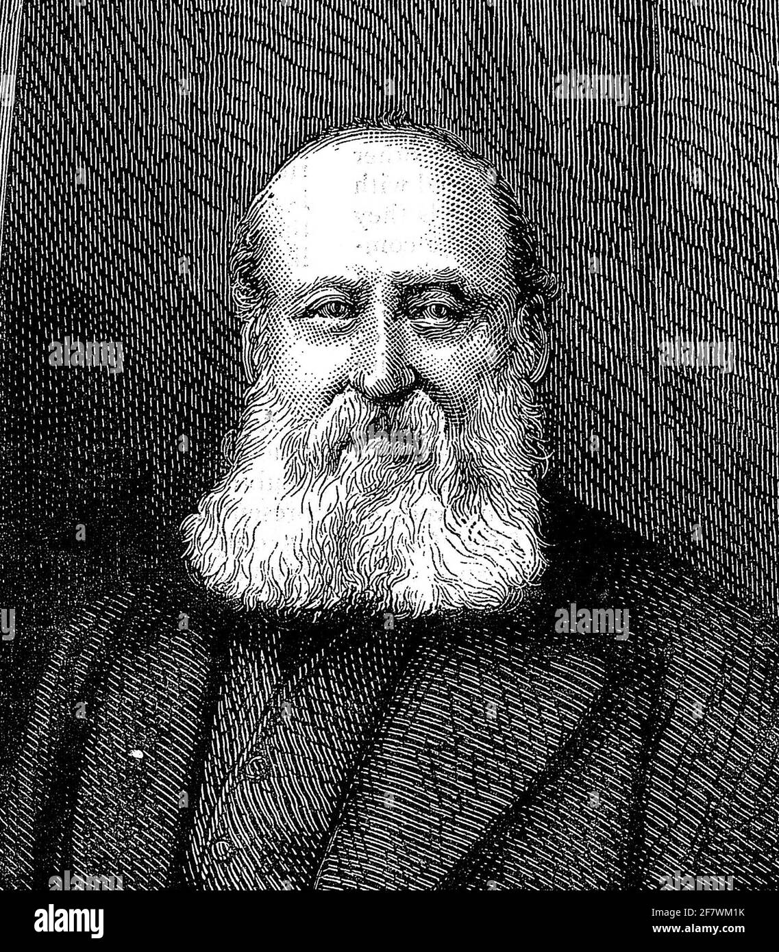 Portrait gravé du commandant William Vicaire, survivant de la bataille de Trafalgar, alors qu'il était un volontaire de première classe sur le HMS Achille Banque D'Images