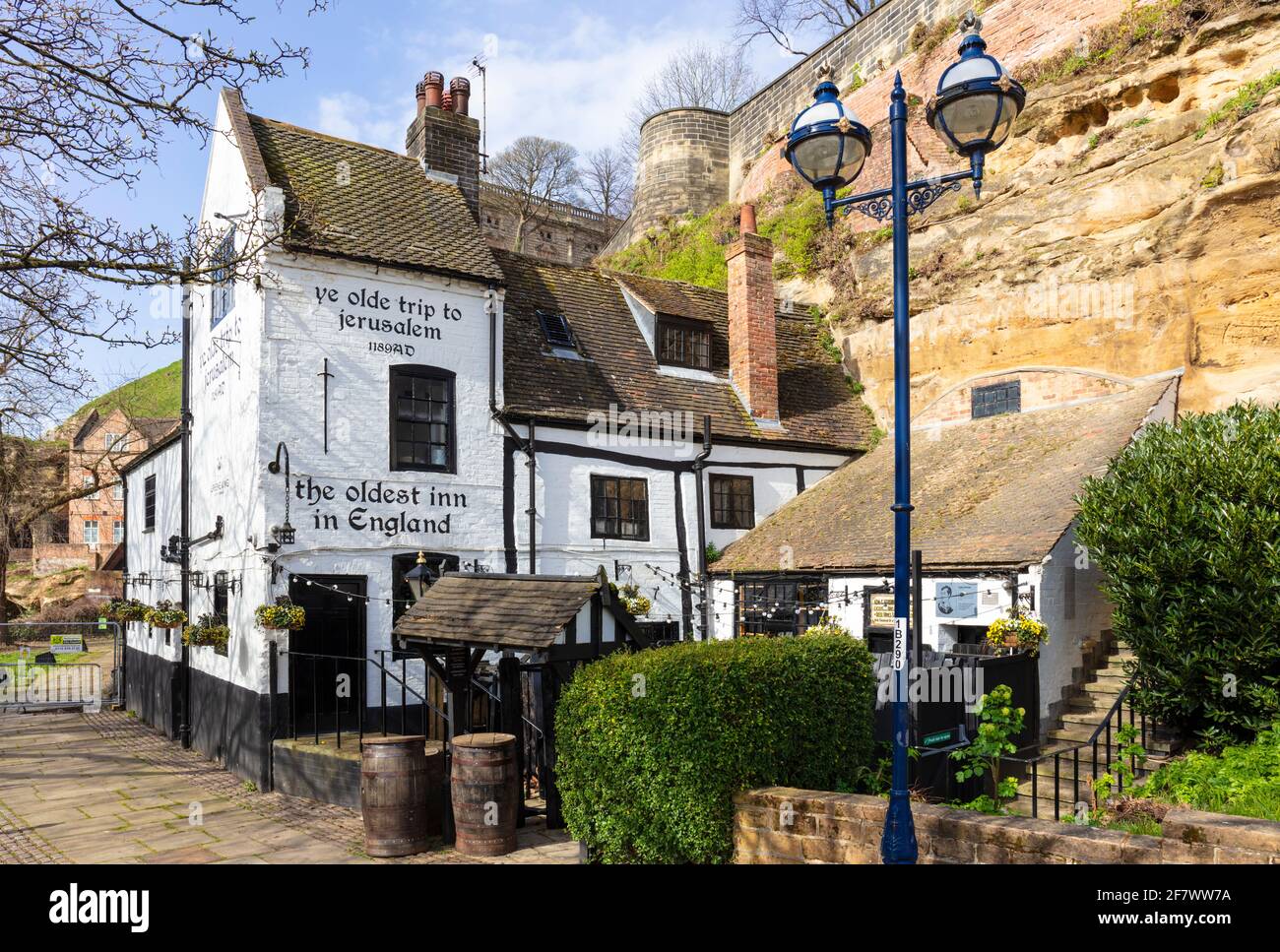 YE Olde Voyage à l'auberge de Jérusalem Brewhouse Yard Nottingham Notinghamshire Angleterre Royaume-Uni GB Europe Banque D'Images