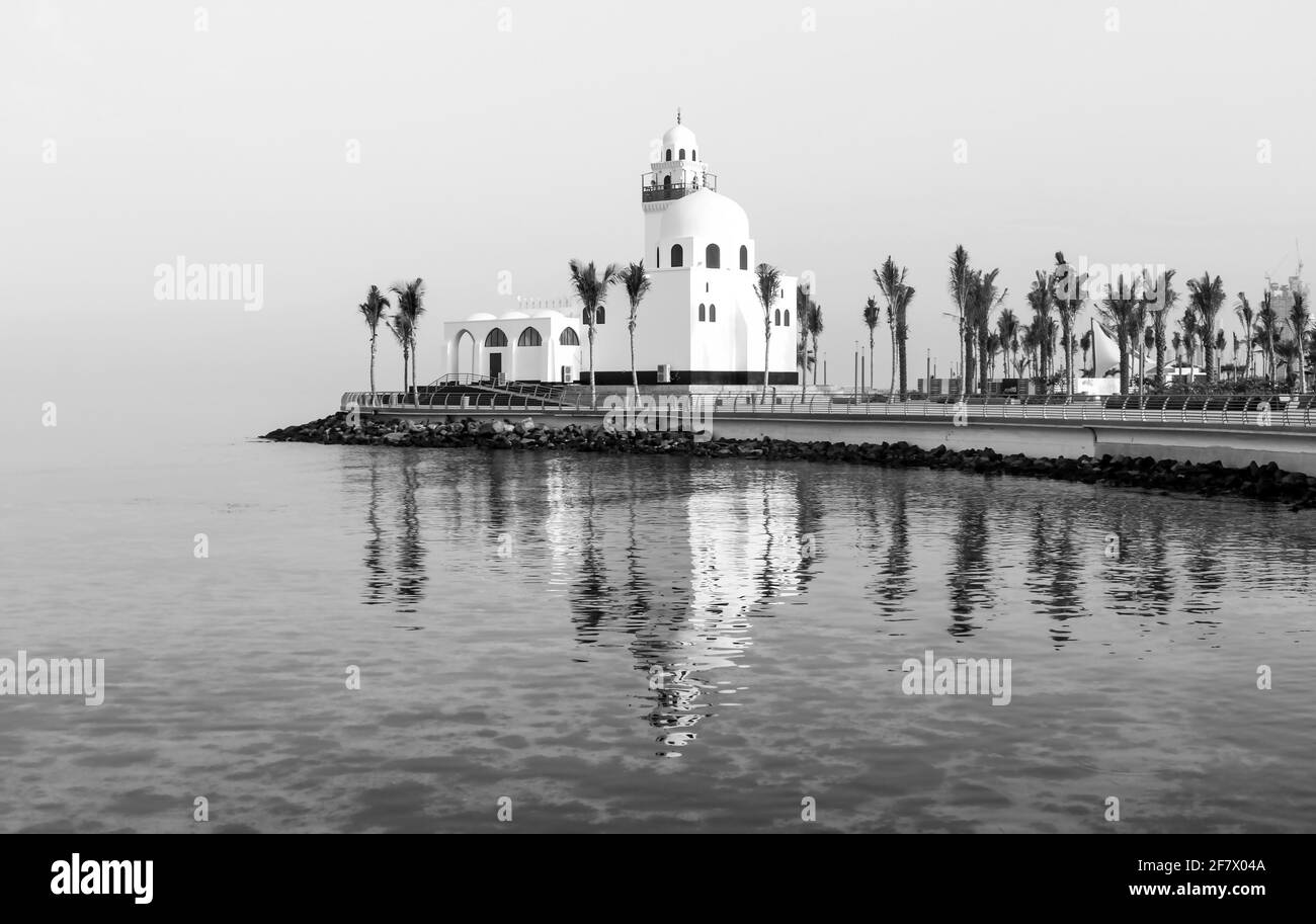 La mosquée de l'île de Djeddah est l'une des mosquées célèbres d'Arabie Saoudite Banque D'Images