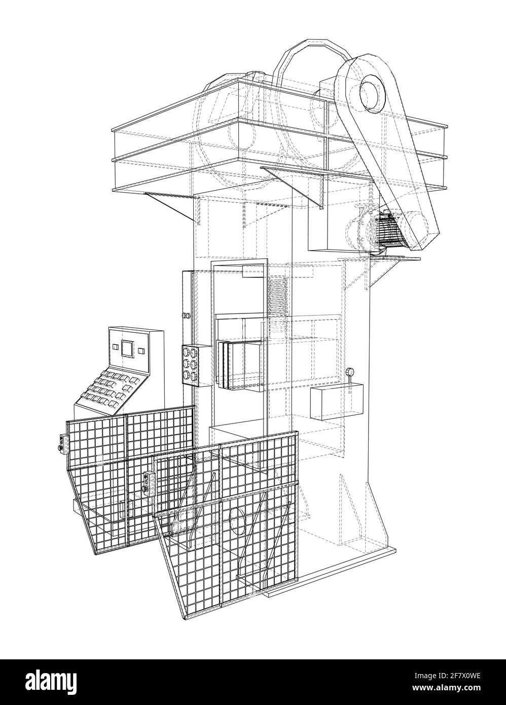 Presse hydraulique Vecteur Illustration de Vecteur