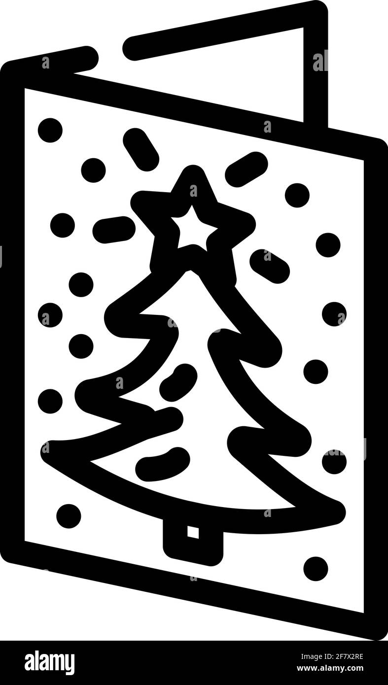 illustration vectorielle de l'icône de la nouvelle ligne de carte d'année Illustration de Vecteur