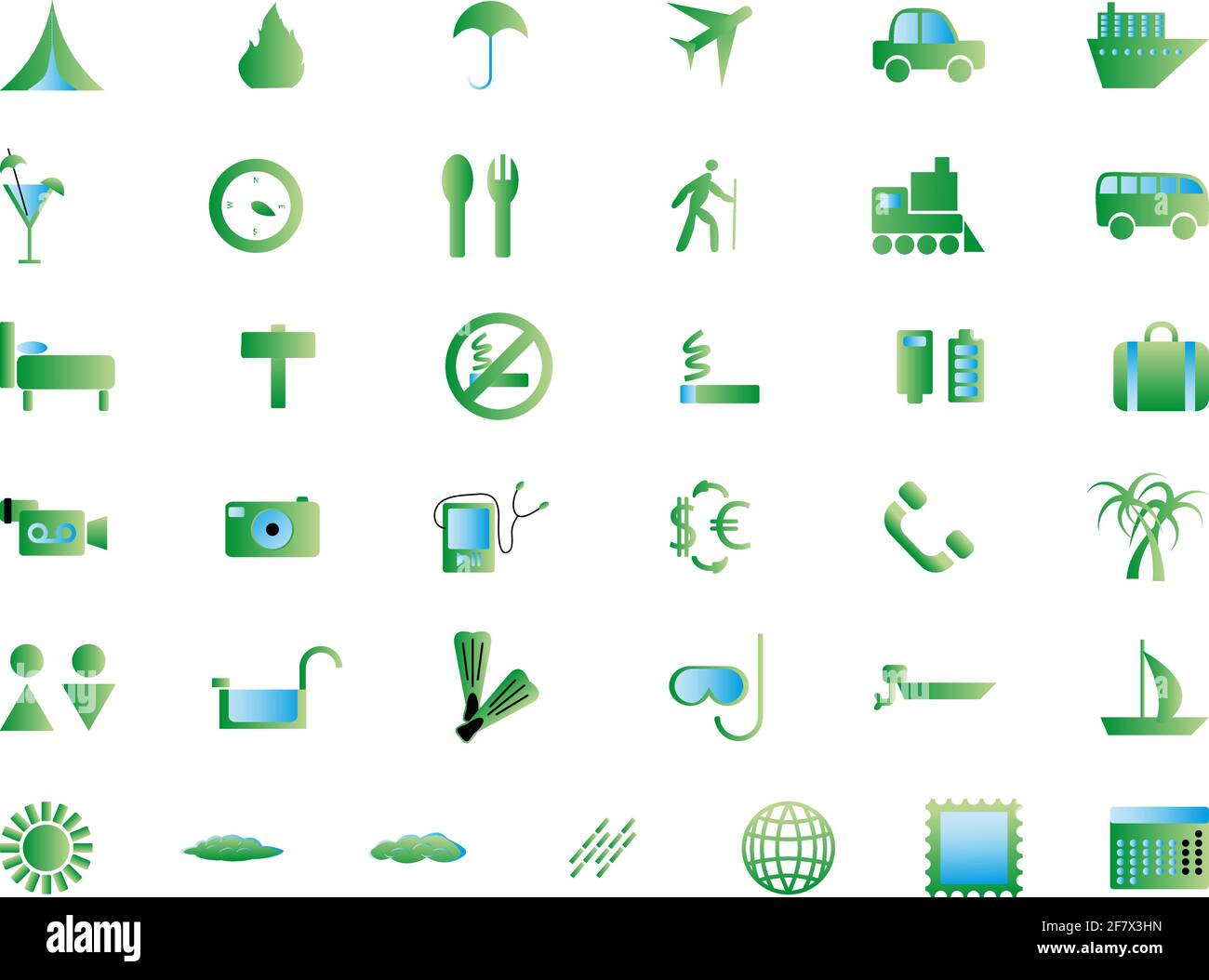 Set de voyage d'autre vecteur web icons Illustration de Vecteur