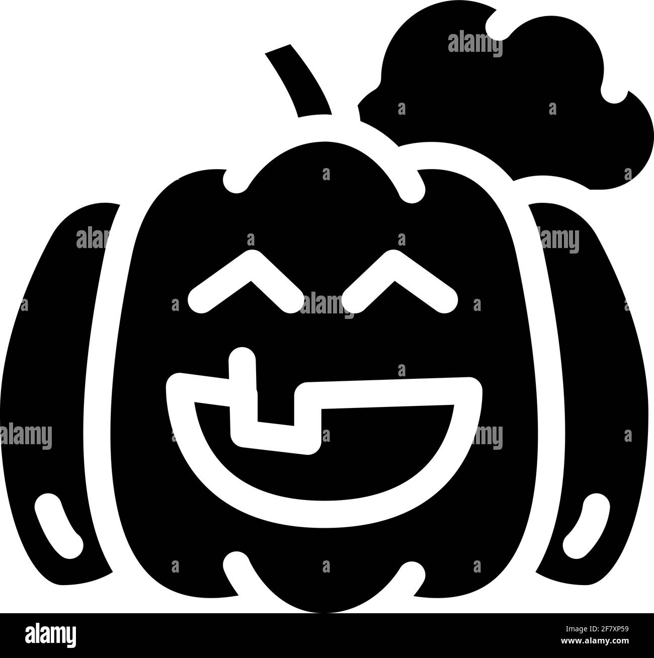 illustration vectorielle de l'icône du glyphe de l'événement d'halloween noire Illustration de Vecteur