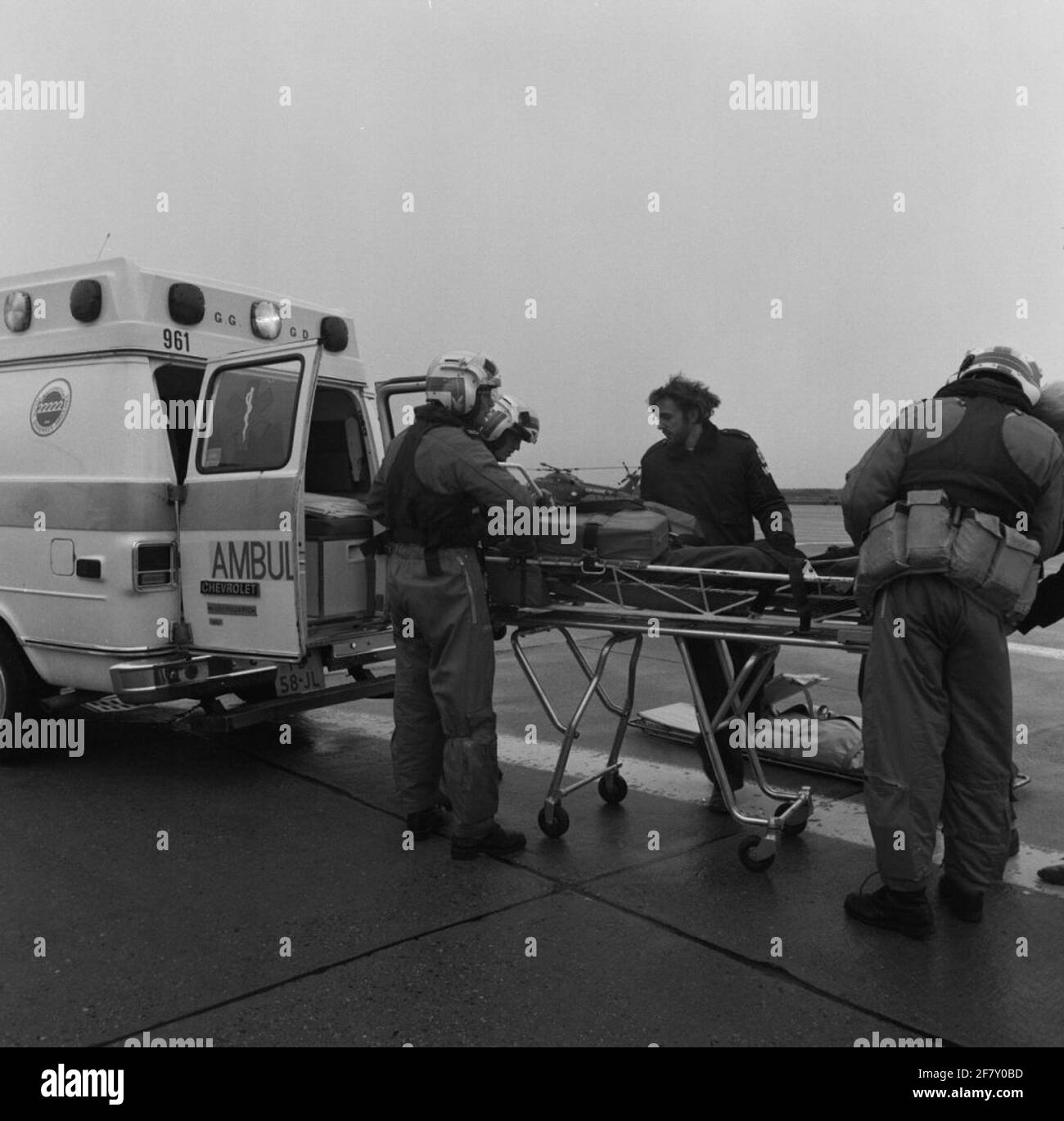 Transport de Woundage avec le service d'enquête et de sauvetage (OSRD) de la Marine royale. Banque D'Images