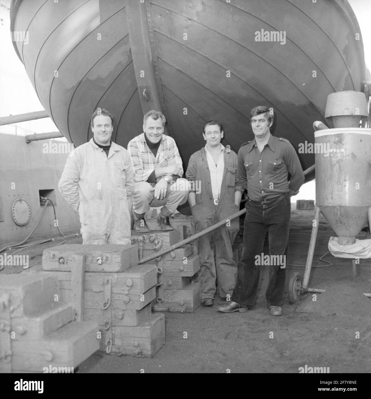 L'entretien du yacht royal (Lemster AAK) de Groene Draeck a eu lieu au début des années 1980 au Rijkswerf (RW) (et plus tard). Banque D'Images