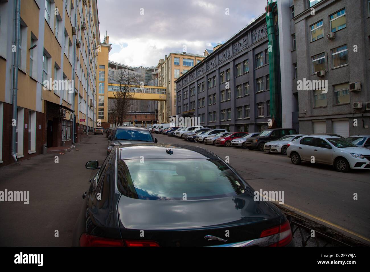 Rue de Moscou en mars Banque D'Images