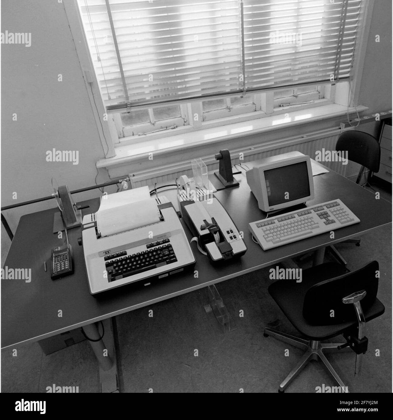 Intérieur du Centre de calcul du Kim (Institut royal de la Marine) en décembre 1989. Banque D'Images